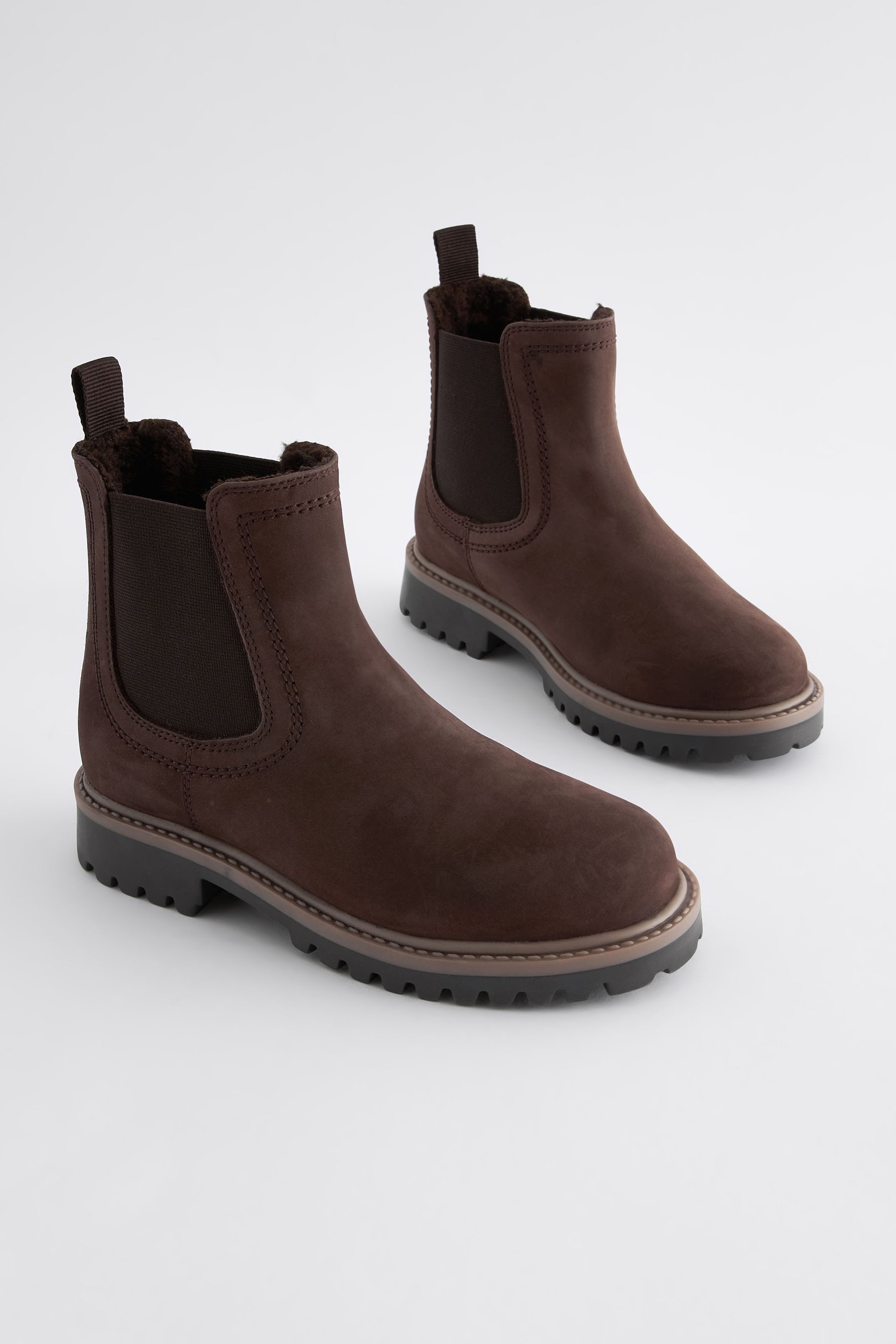 Next Warm gefütterte Chelsea-Stiefel aus Leder Chelseaboots (1-tlg)