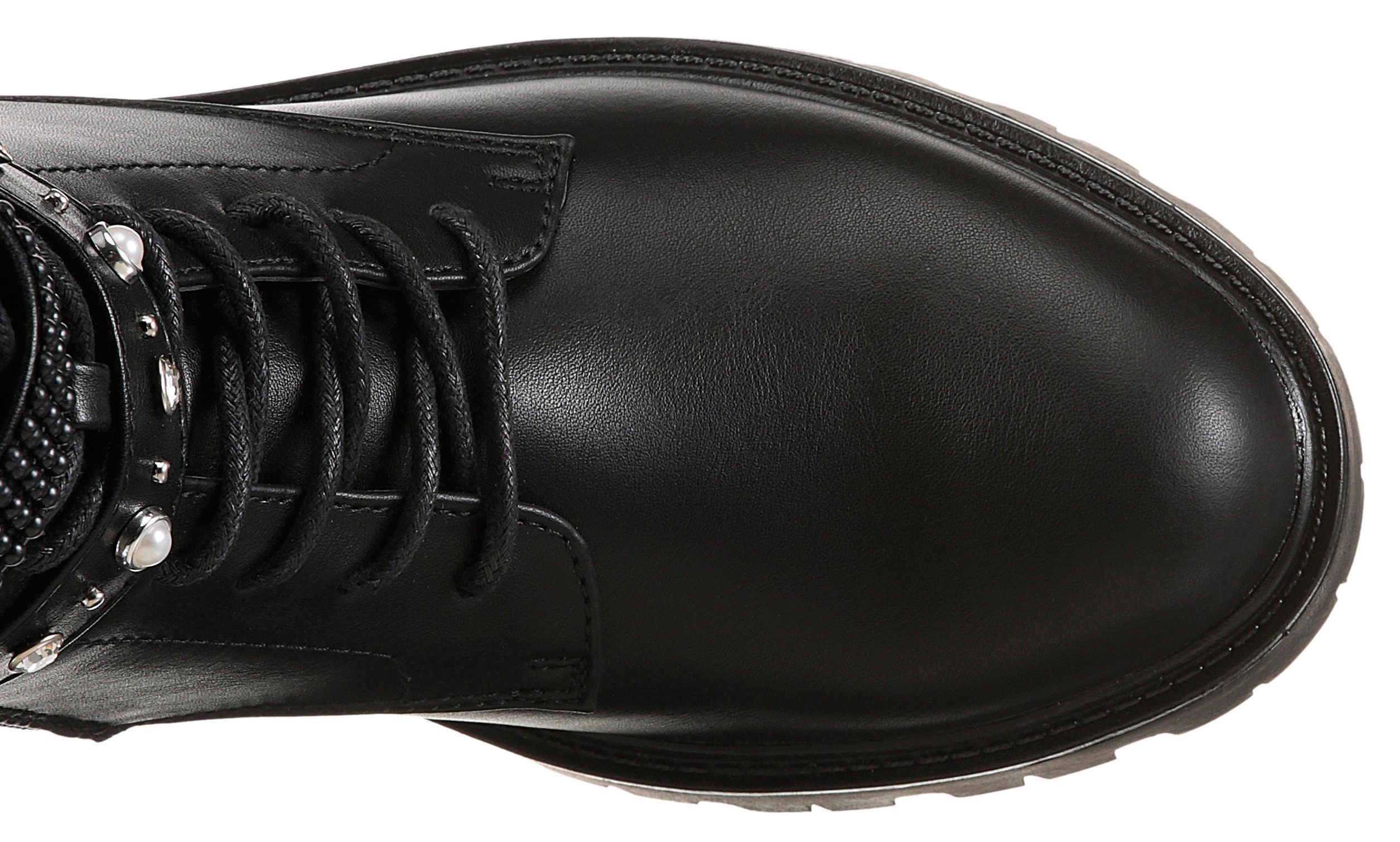 Aniston SHOES Schnürboots Schnürstiefelette, Bikerboots mit Nietenbesatz