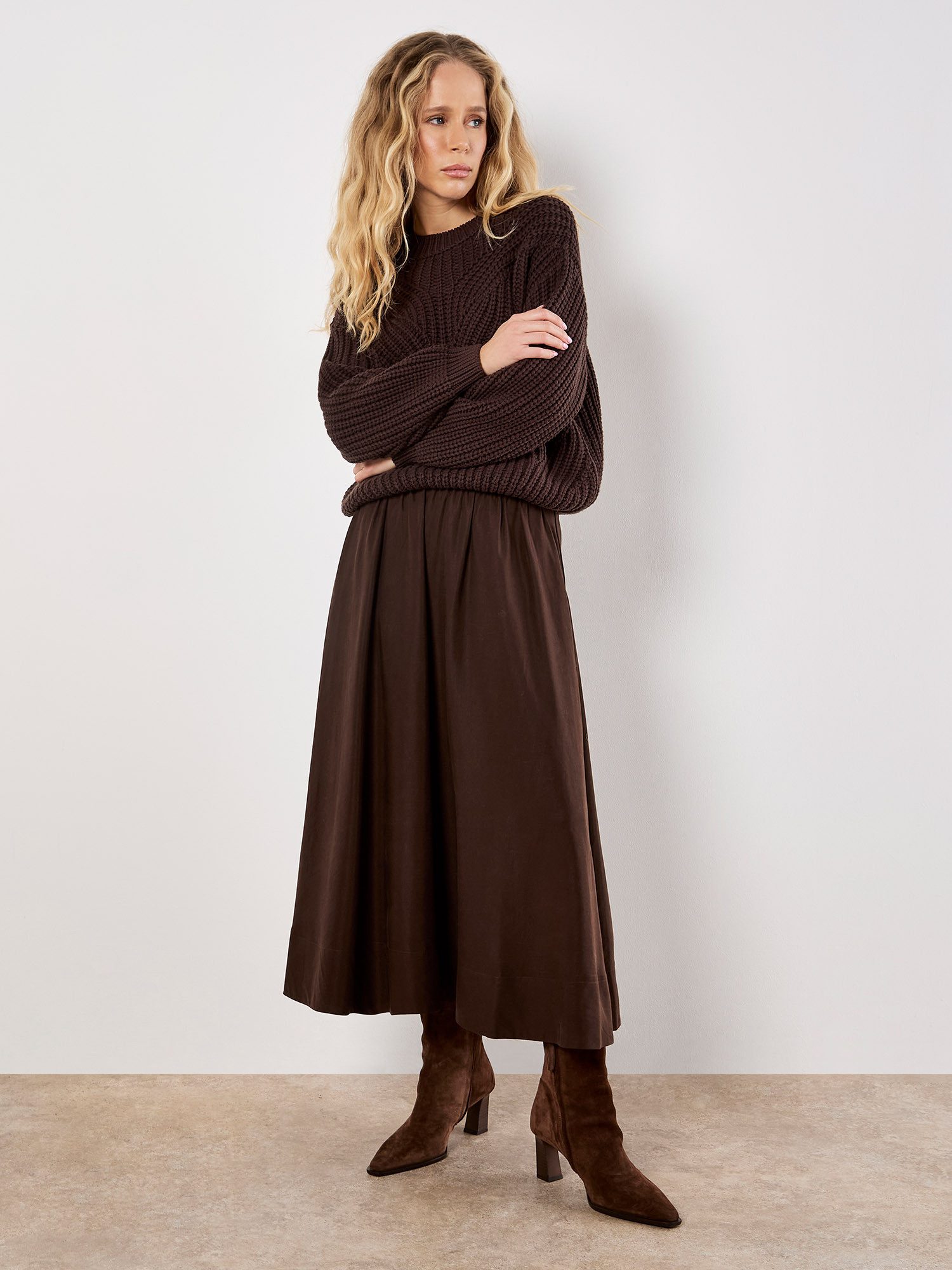 Apricot Strickpullover Zopfmuster-Pullover (1-tlg) aus Grobstrick günstig online kaufen