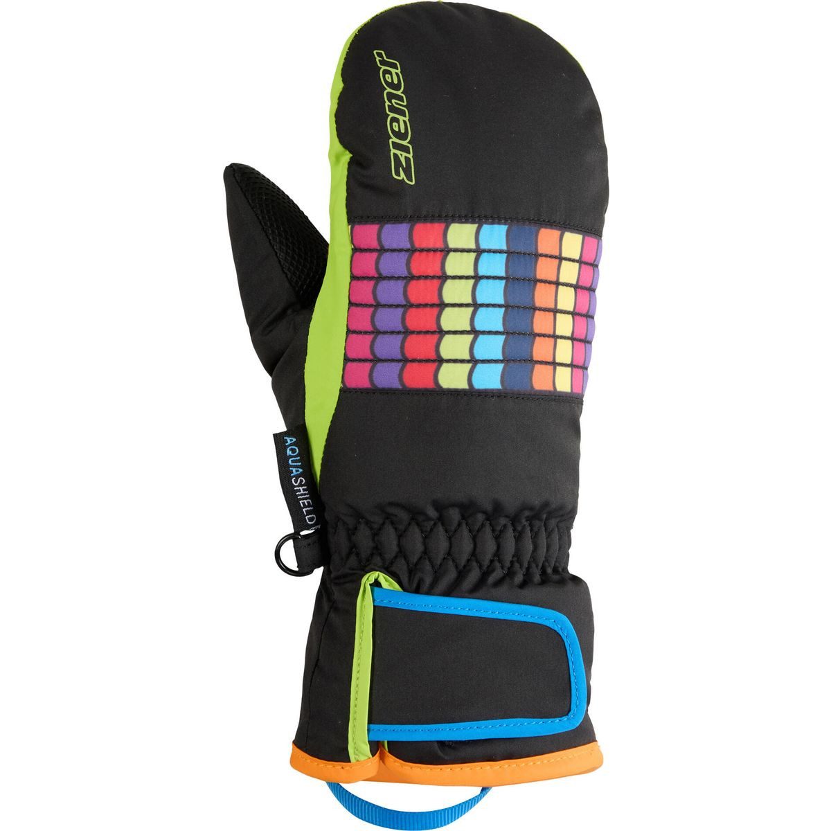 Ziener Skihandschuhe Lamilo-z AS Mitten Glove Junior Unisex Farbenfrohe und wasserdichte Skifäustlinge für Kinder mit winddichter