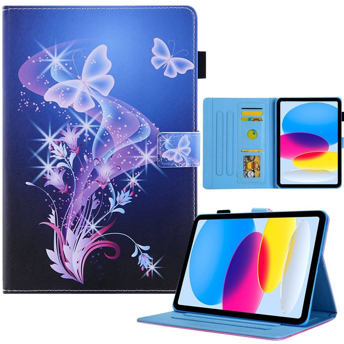 Wigento Tablet-Hülle Für Apple iPad 11. Gen A16 2025 / 10.9 2022 Kunstleder Tasche Motiv 11
