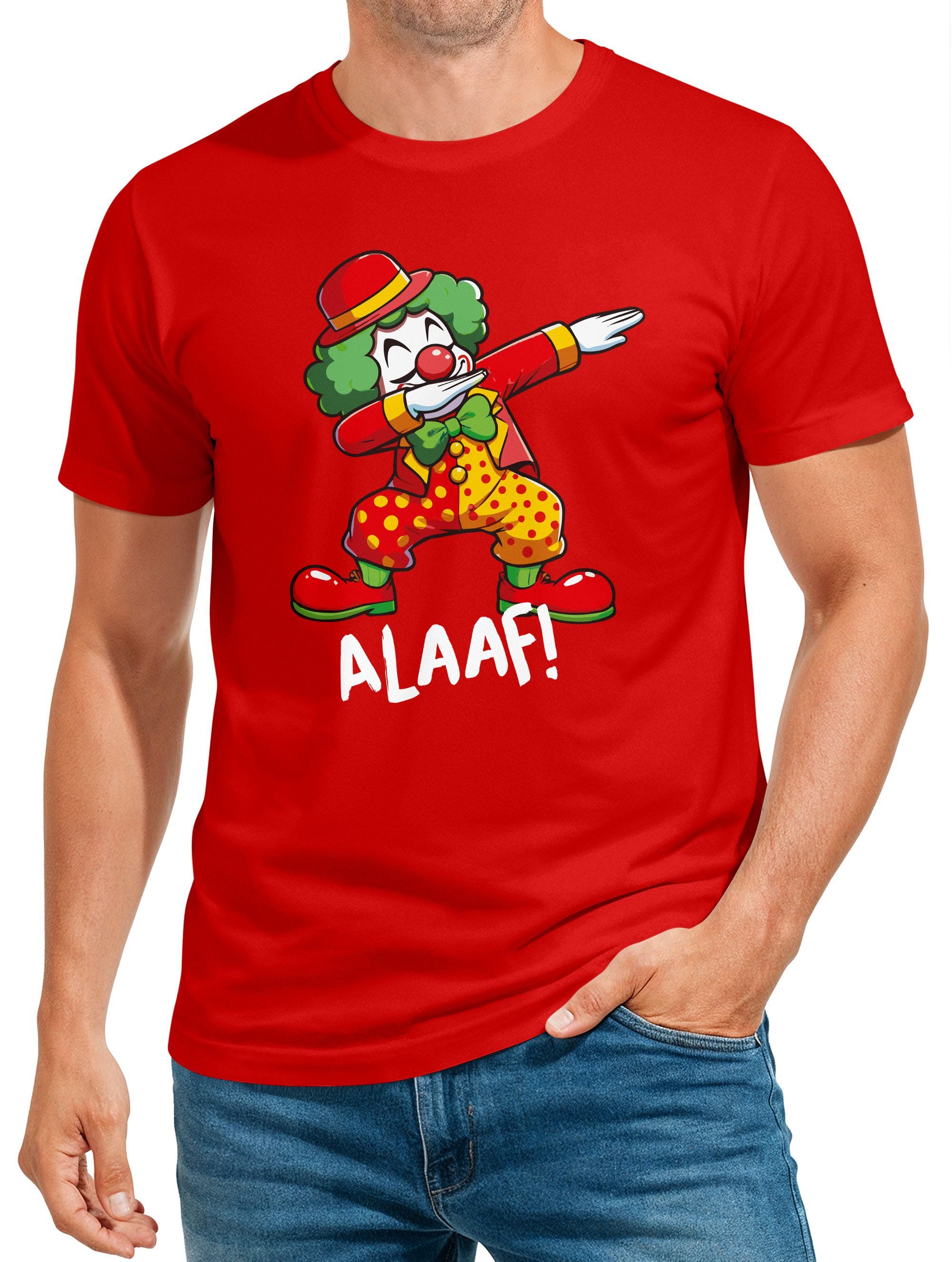 MoonWorks Print-Shirt Herren T-Shirt Fasching Karneval Dabbing Clown Kostüm günstig online kaufen