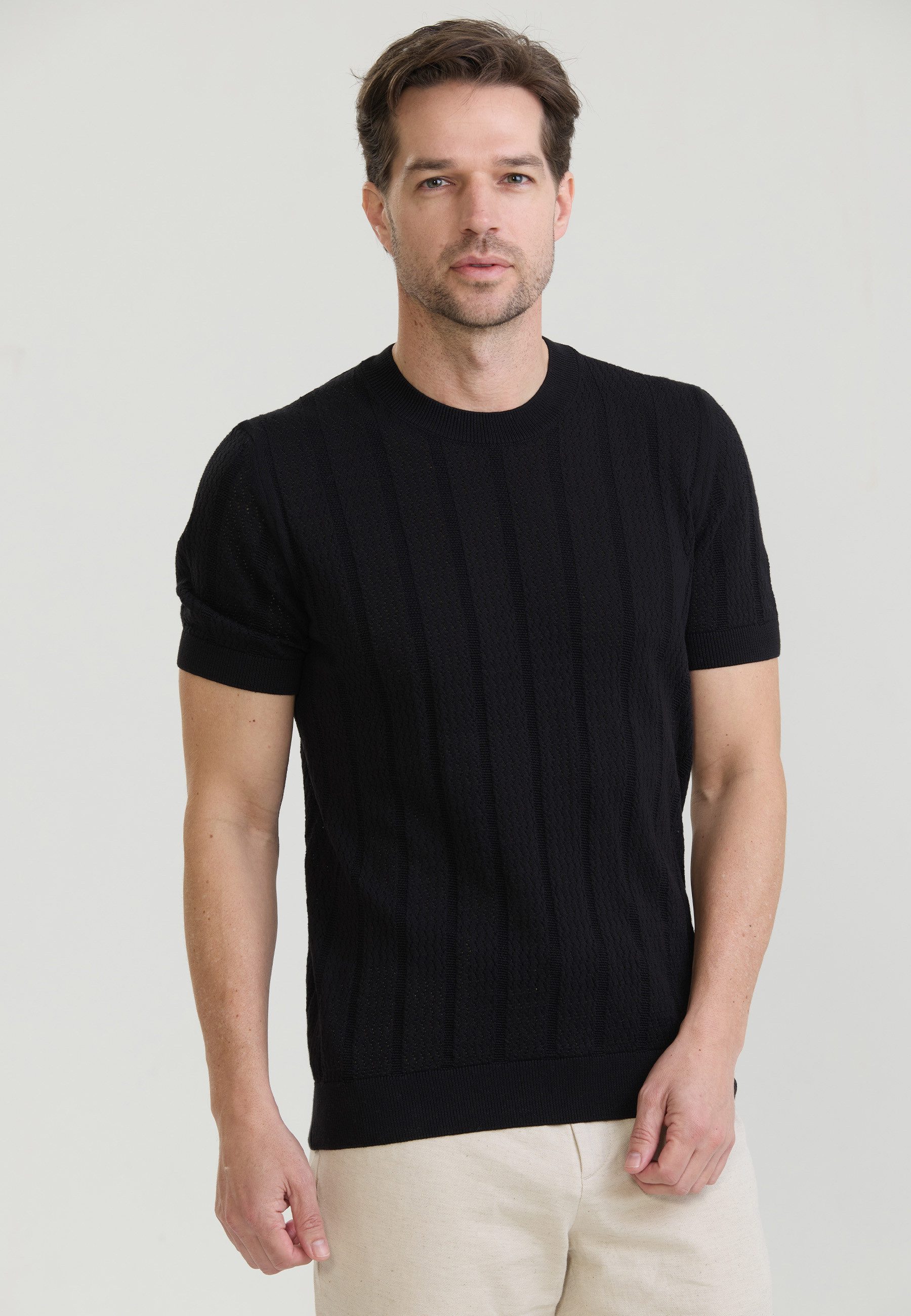 Felix Hardy T-Shirt Strick-Tshirt Kurzarm