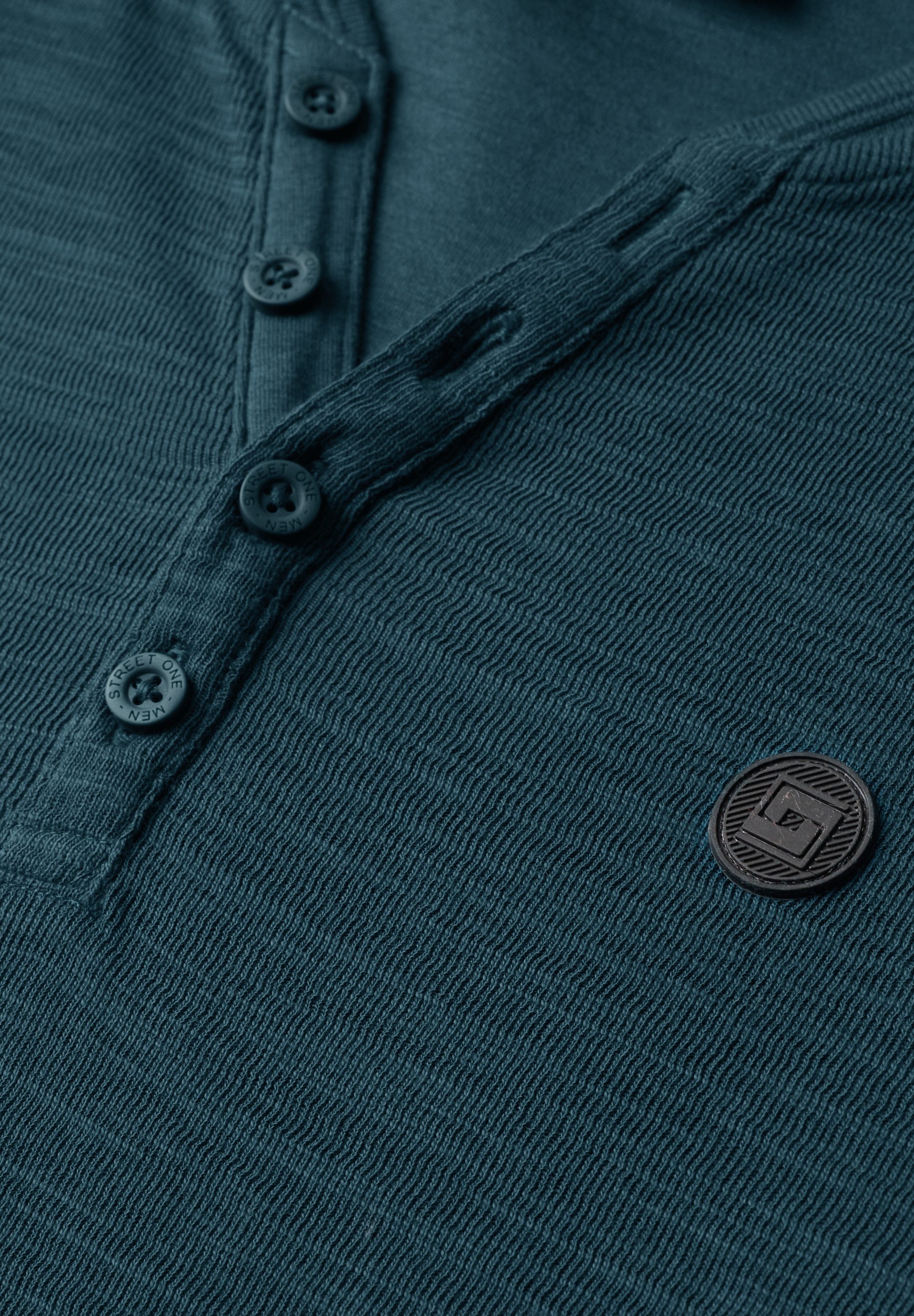 STREET ONE MEN Langarmshirt in Unifarbe – Bild 5 von 5