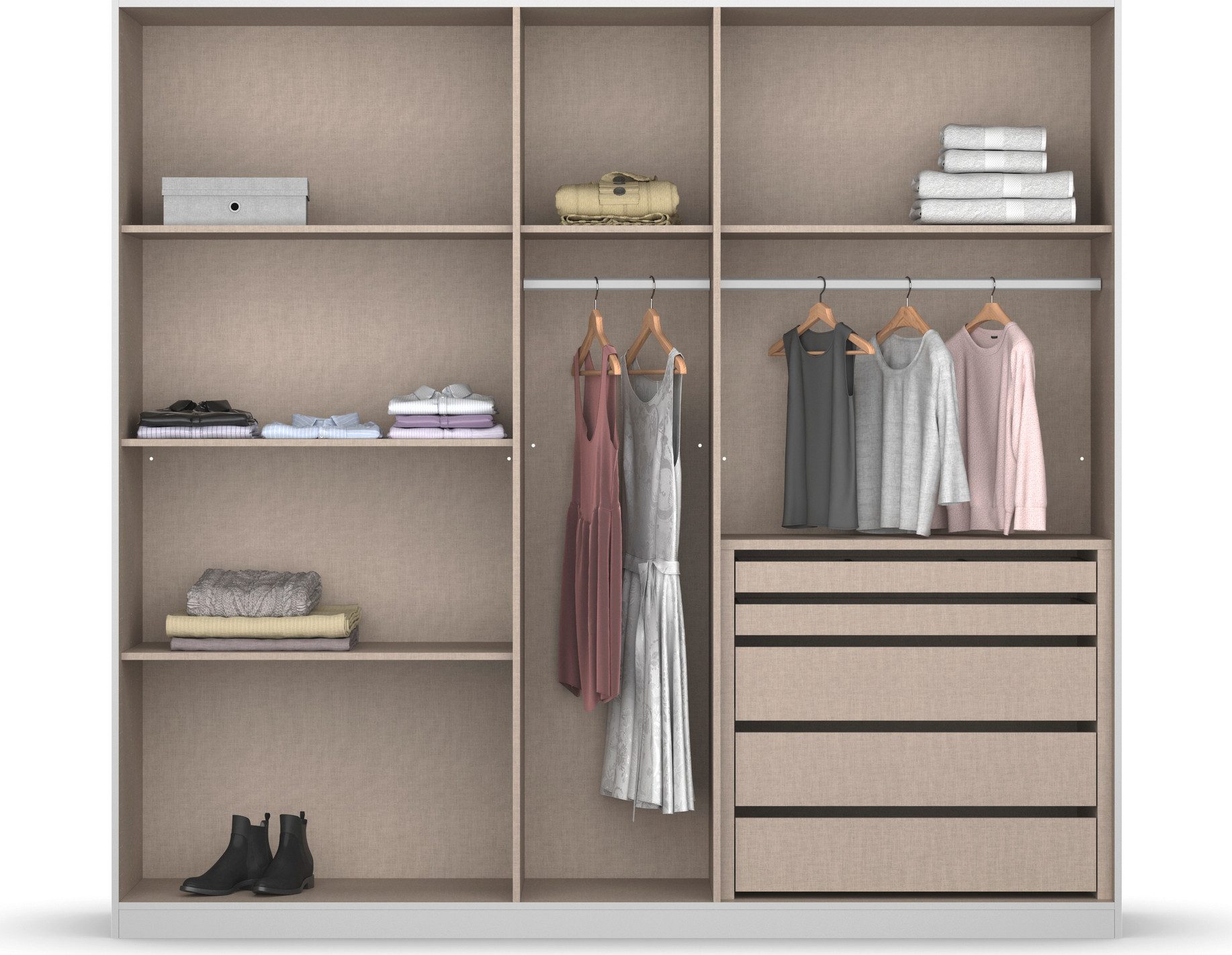 rauch Drehtürenschrank Monostar mit umfangreicher Innenausstattung – Bild 4 von 5