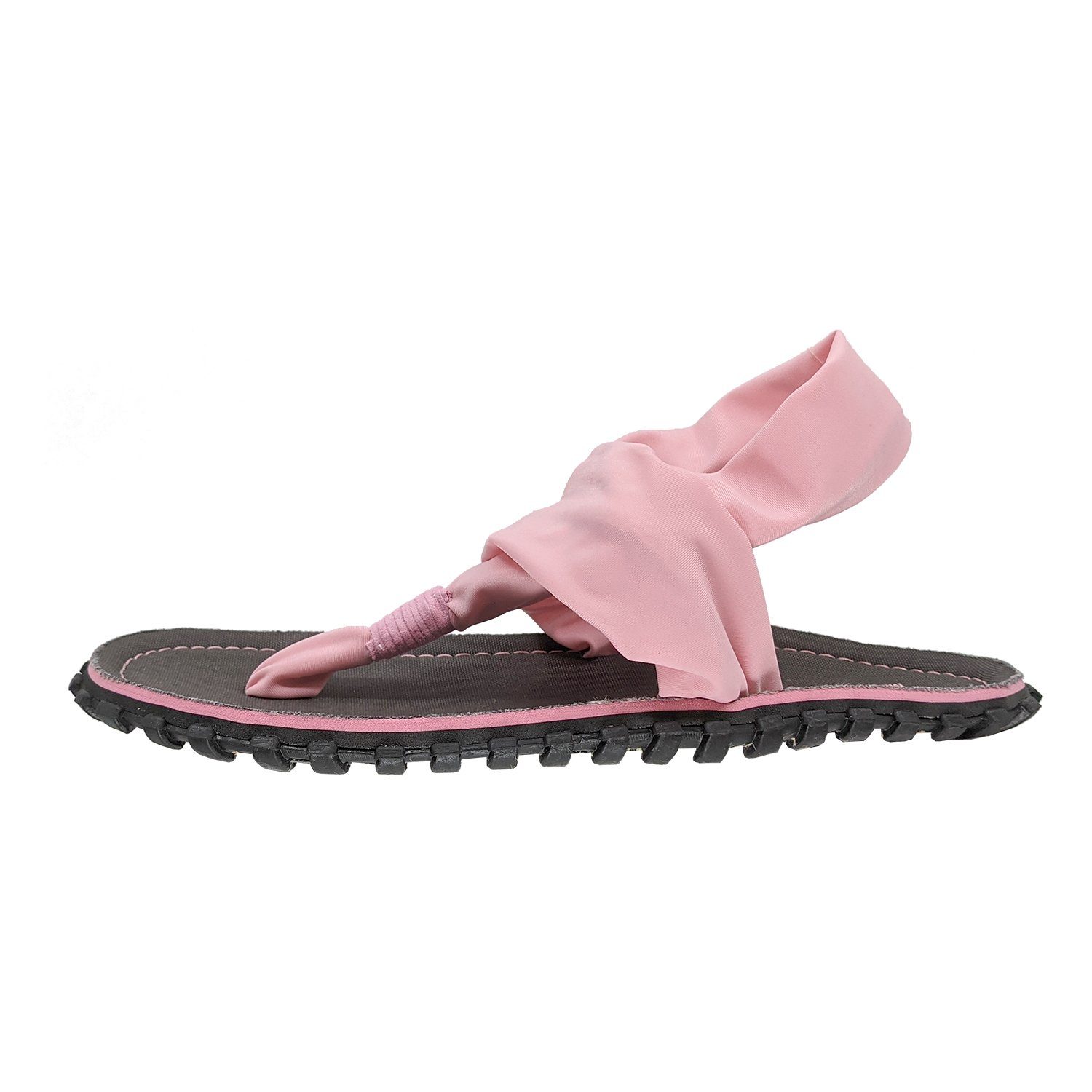 Gumbies Slingback in Grey Pink Riemchensandalette aus recycelten Materialien hergestellt, stabile Gummisole