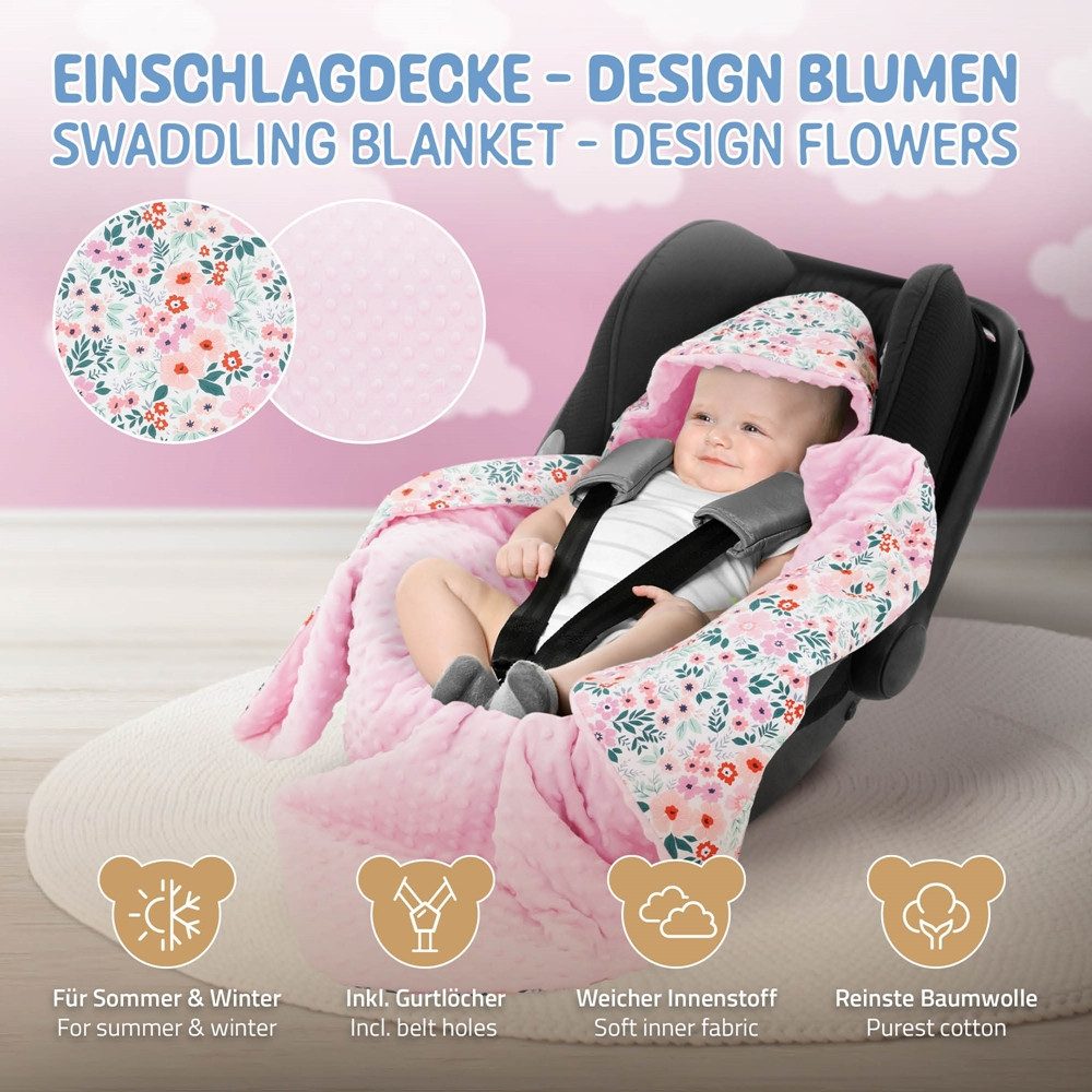 Einschlagdecke Kuscheldecke mit Kapuze aus Baumwolle günstig online kaufen