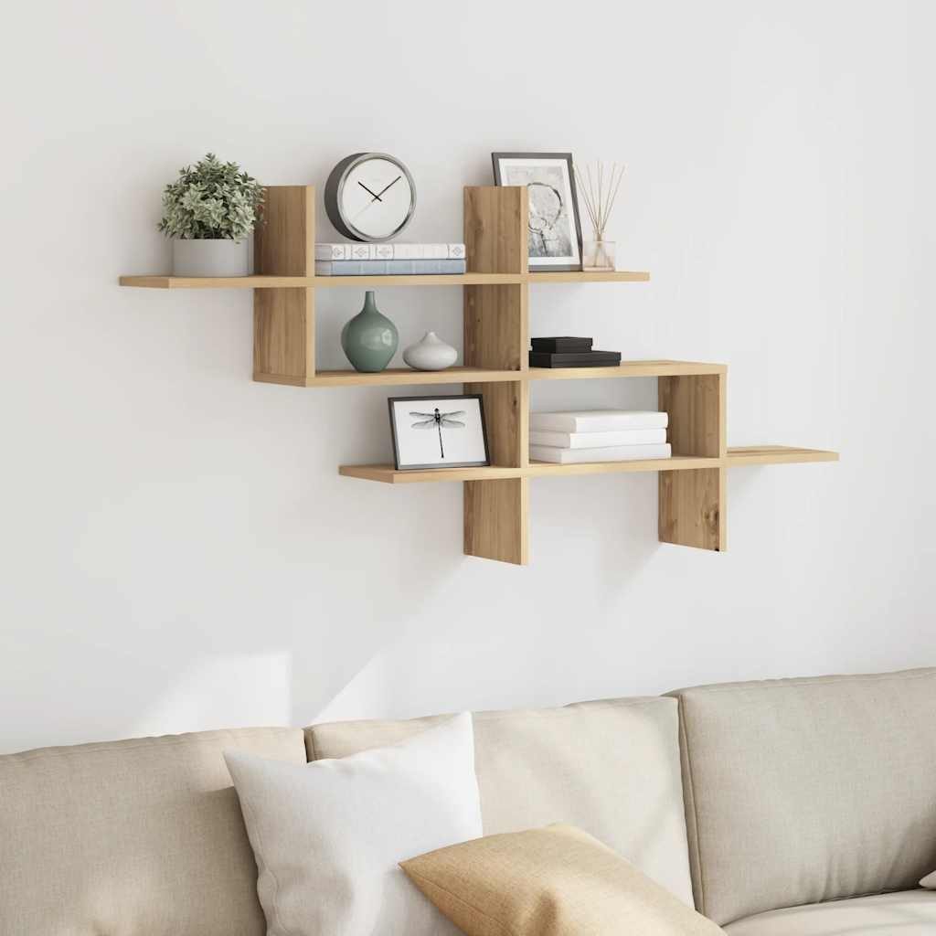 vidaXL Regal Wandregal Artisan-Eiche 124,5x18x60,5 cm günstig online kaufen