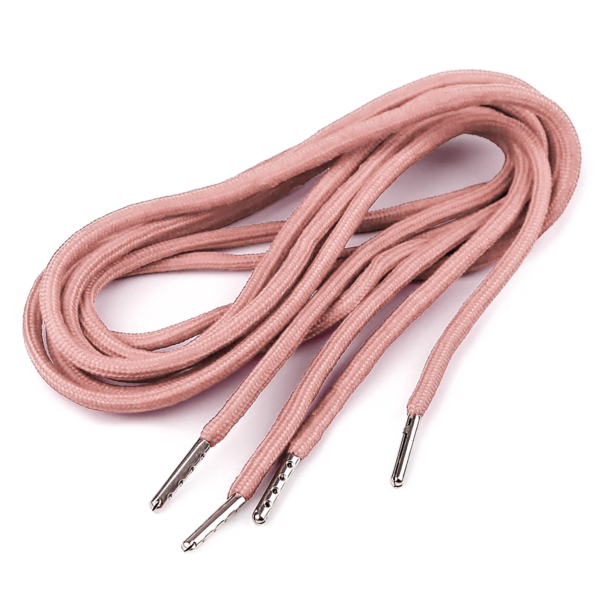 maDDma Schnürsenkel 2 x 130cm Schnürsenkel rund mit Endstücken Rundsenkel Ø5mm, rosa