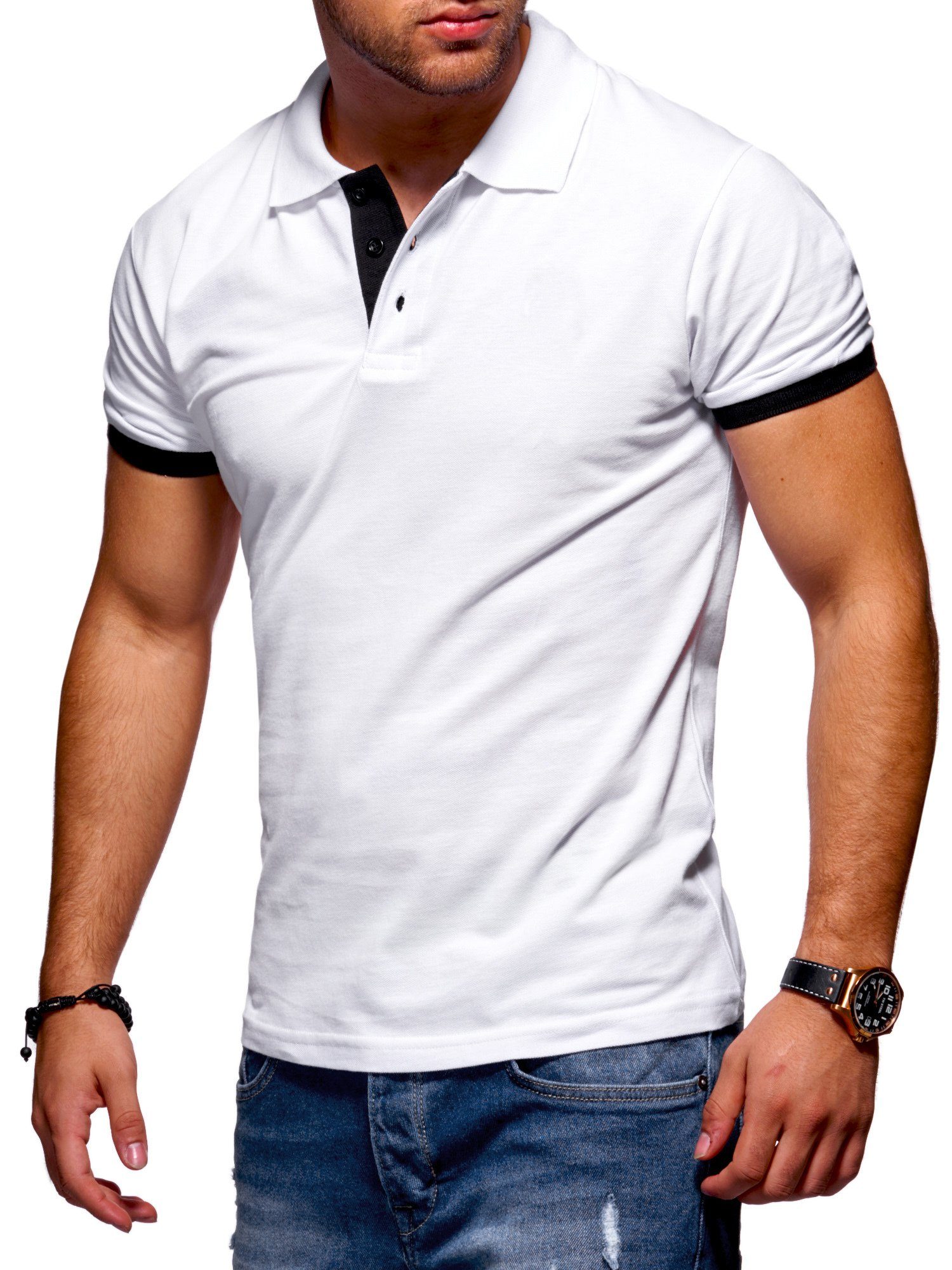 Style-Division Poloshirt für Herren in Piqué-Qualität günstig online kaufen