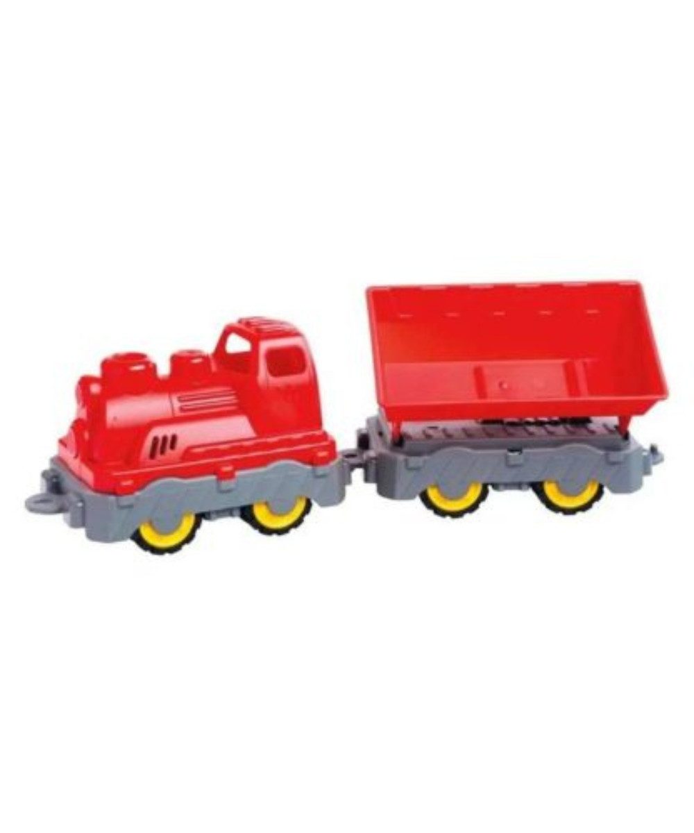 BIG Spielzeug-Eisenbahn BIG Power Worker Mini Zug mit Waggon, (Packung, 1-tlg., Worker Mini Zug mit Waggon), fantasievolles Spielen