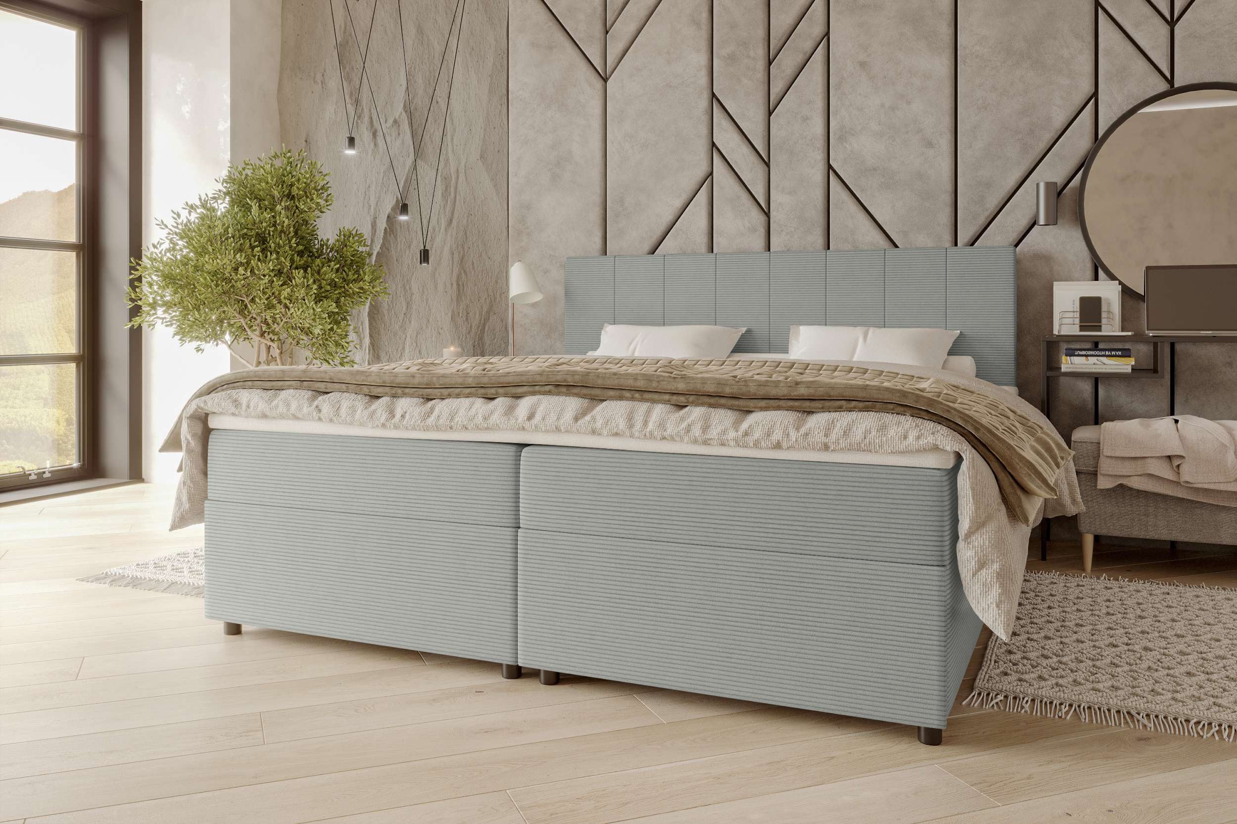 99rooms Boxspringbett Kira (Schlafzimmerbett, Bett), 140/160/180x200 günstig online kaufen