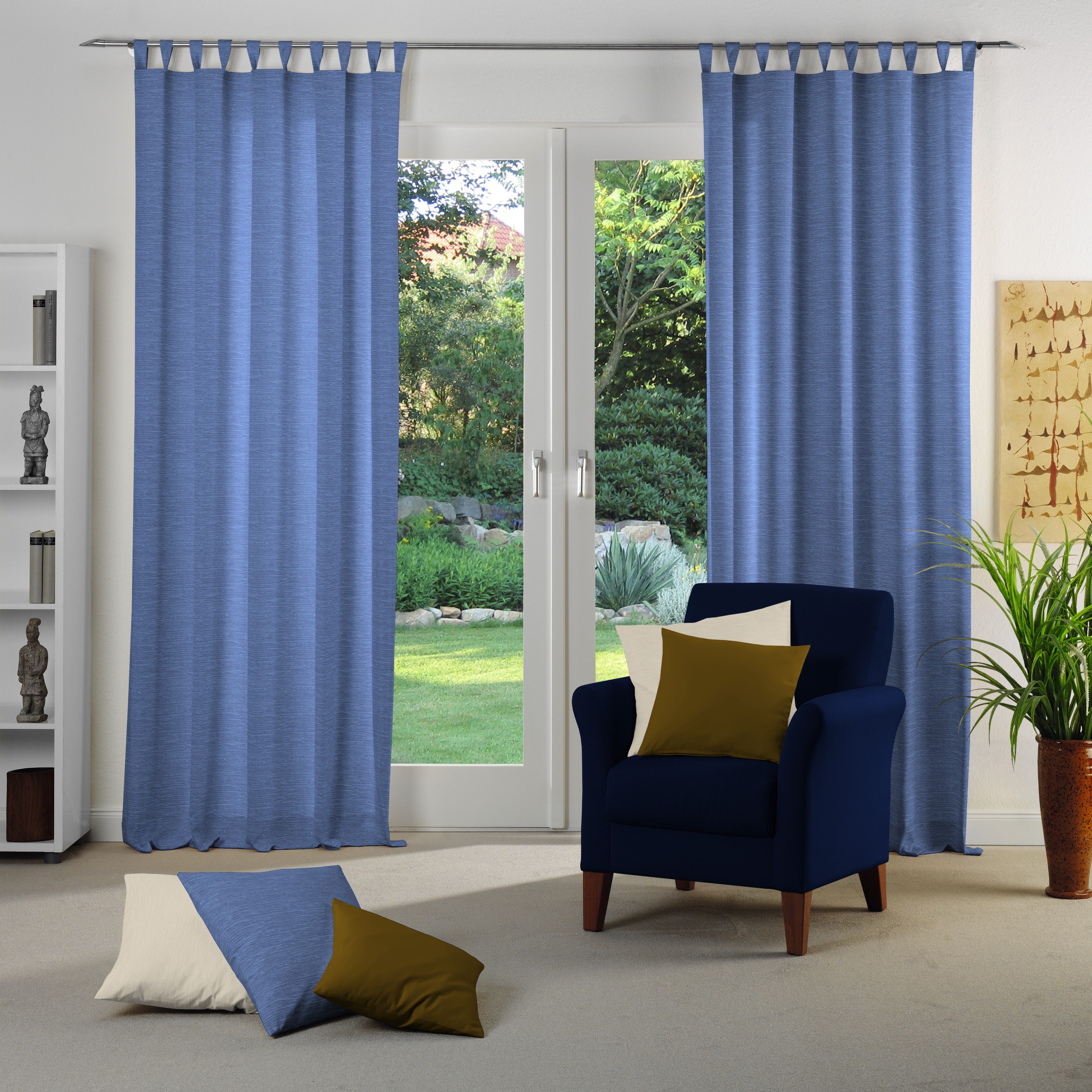 Wirth Vorhang Toco-Uni (1 St), Schlaufen, blickdicht, Chenille