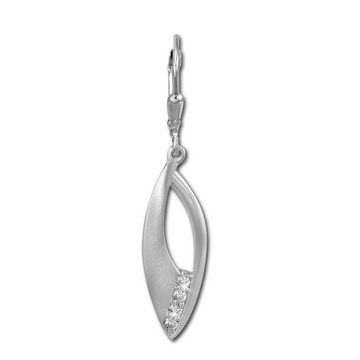 SilberDream Paar Ohrhänger SilberDream Ohrringe Damen 925 Silber (Ohrhänger), Damen Ohrhänger Blätter aus 925 Sterling Silber, Farbe: silber, weiß