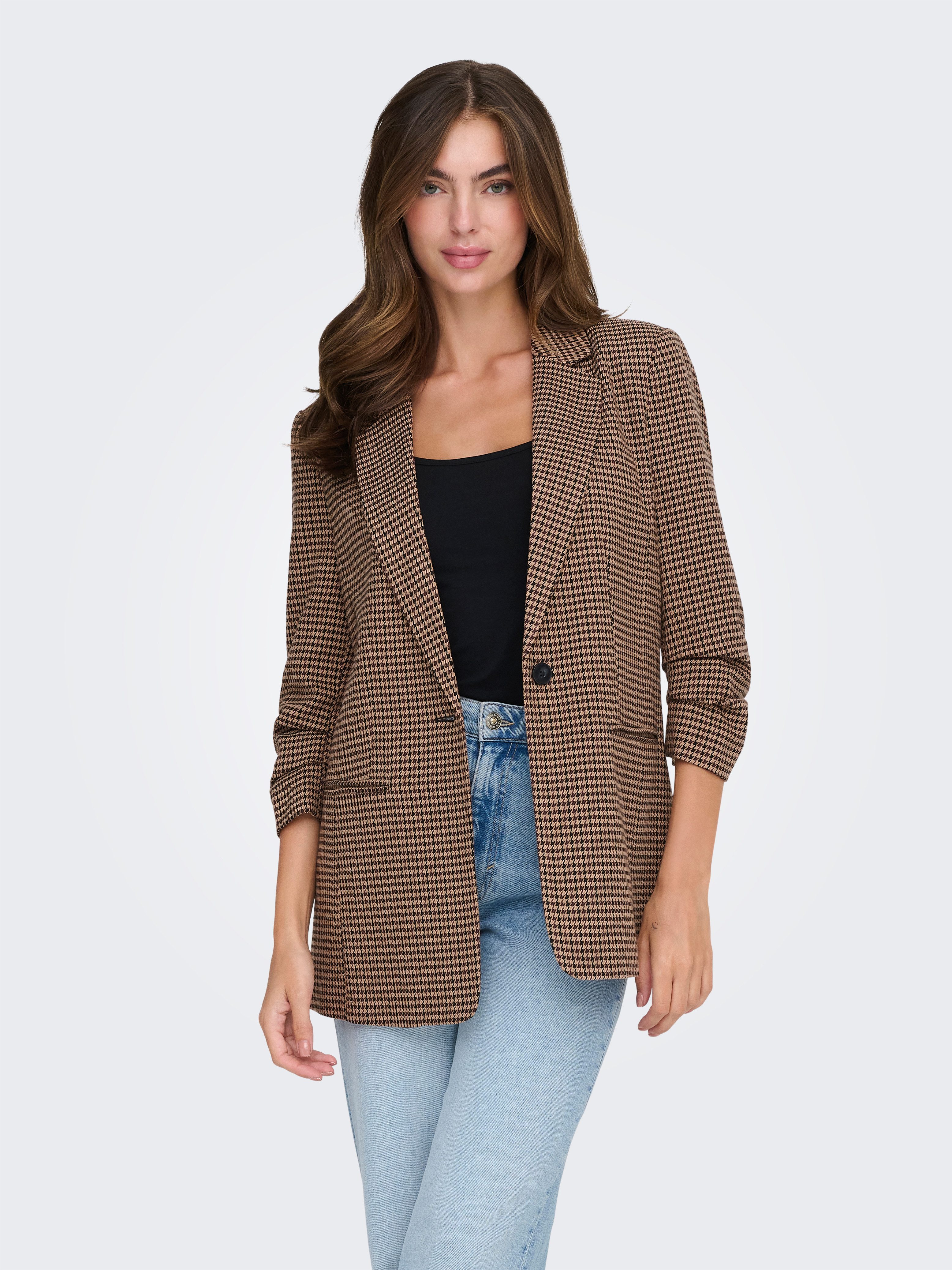 ONLY Kurzblazer ONLLETTIE LIFE 3/4 CHECK günstig online kaufen