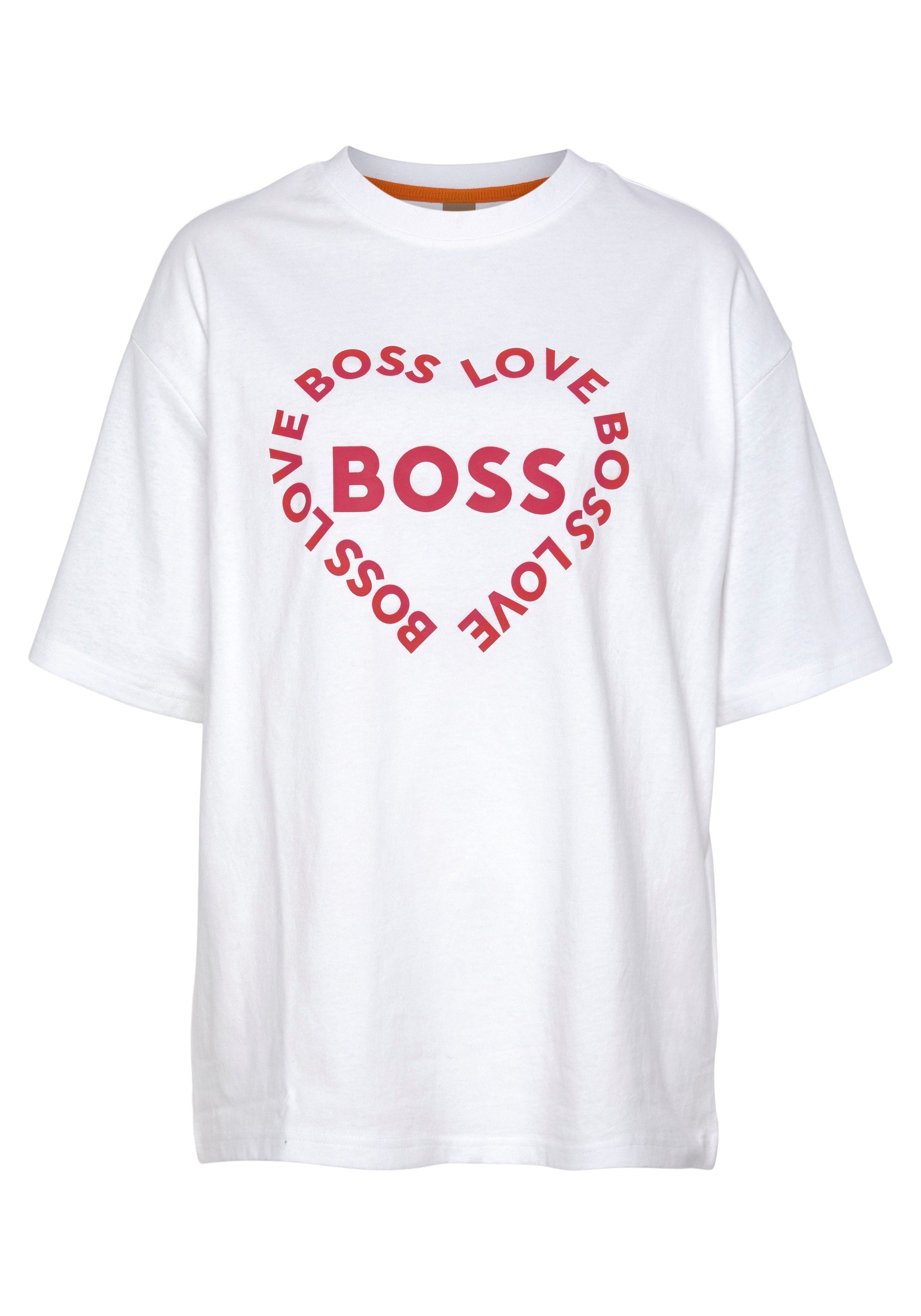 BOSS ORANGE T-Shirt mit Druck auf der Brust | T-Shirts