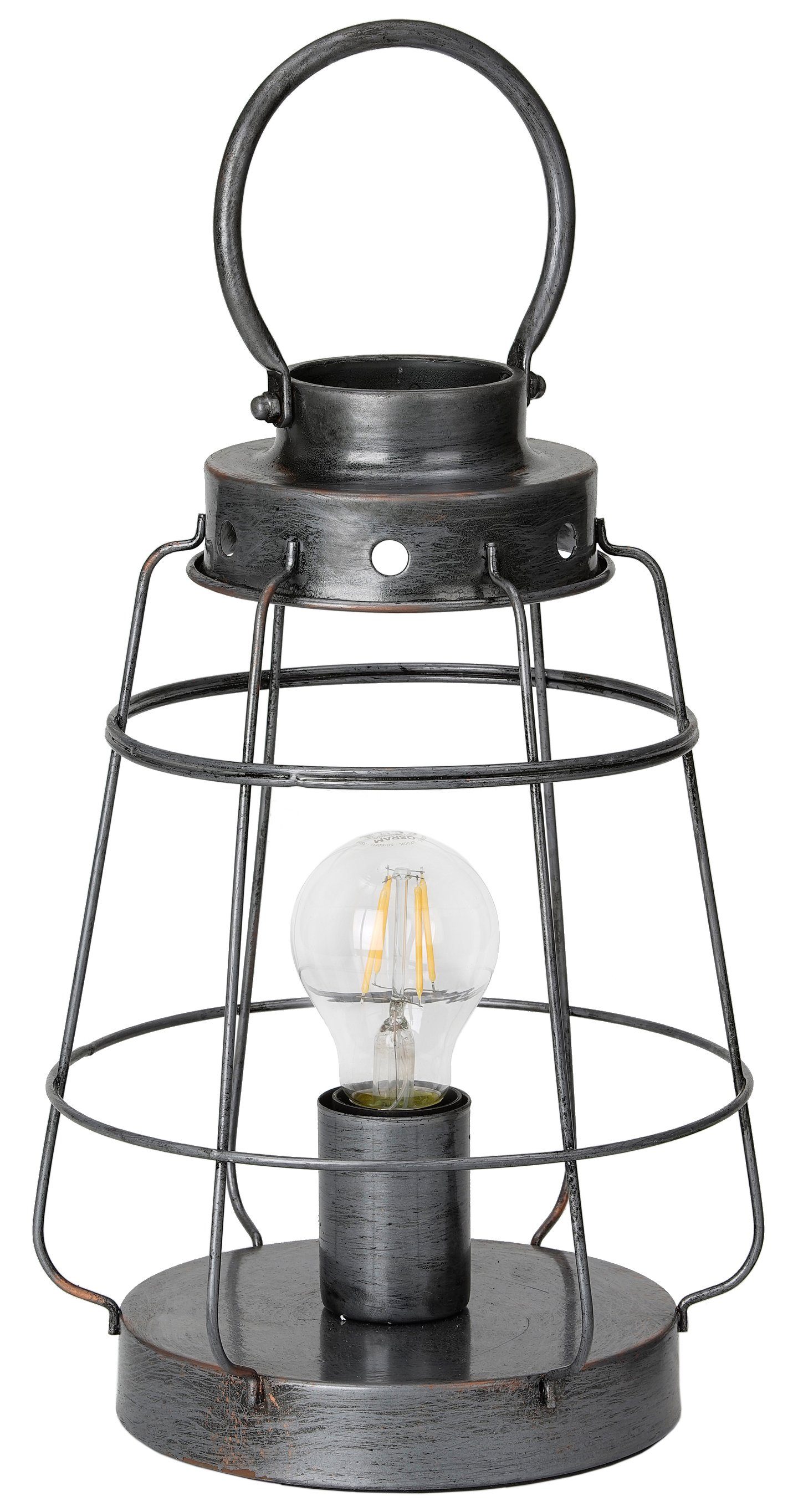 BRUBAKER Tischleuchte Vintage Gitter Tischlampe, Nachttischlampe, günstig online kaufen