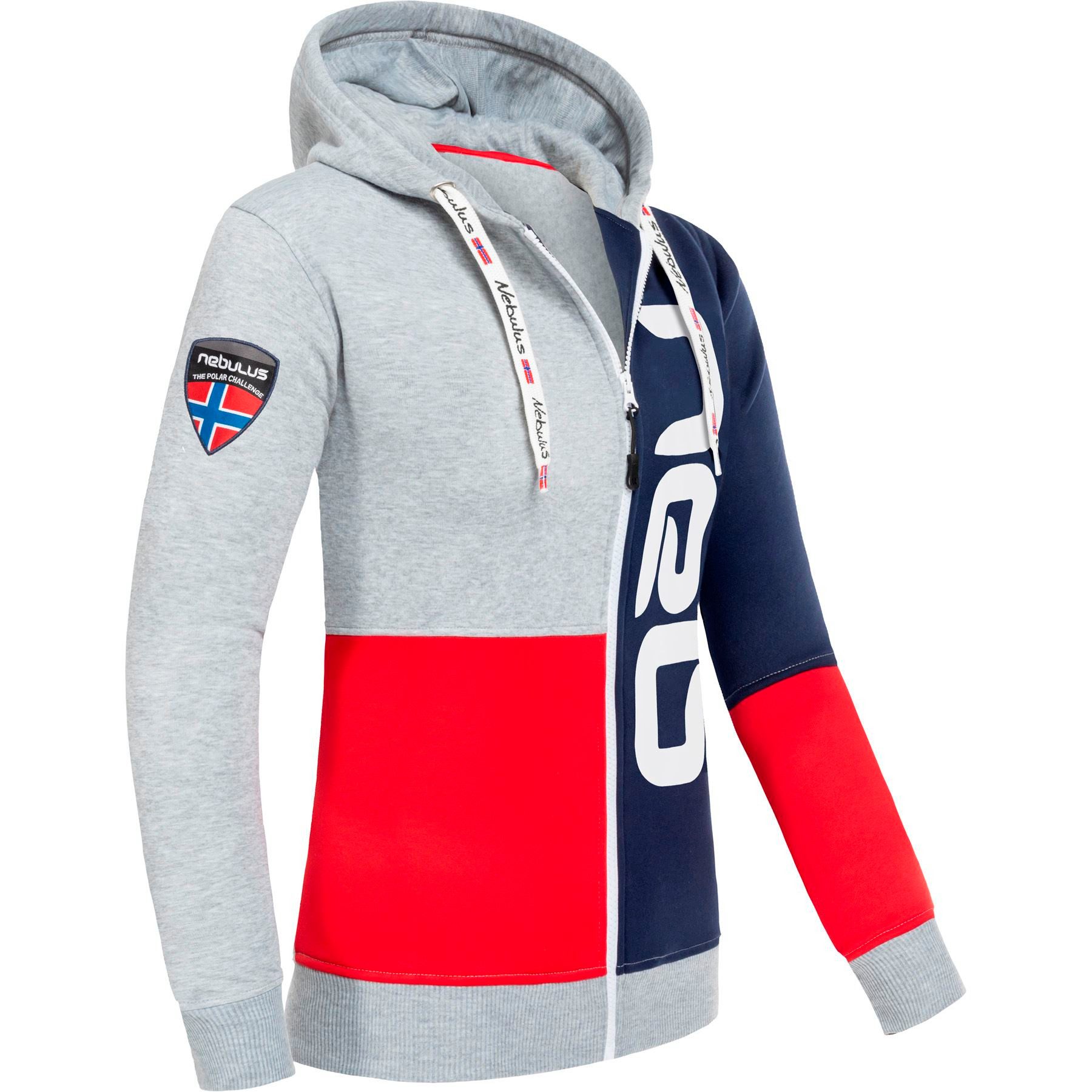 Nebulus Sweatjacke NEBSTER, P6112 - Damen, rot-navy-grau, M/38