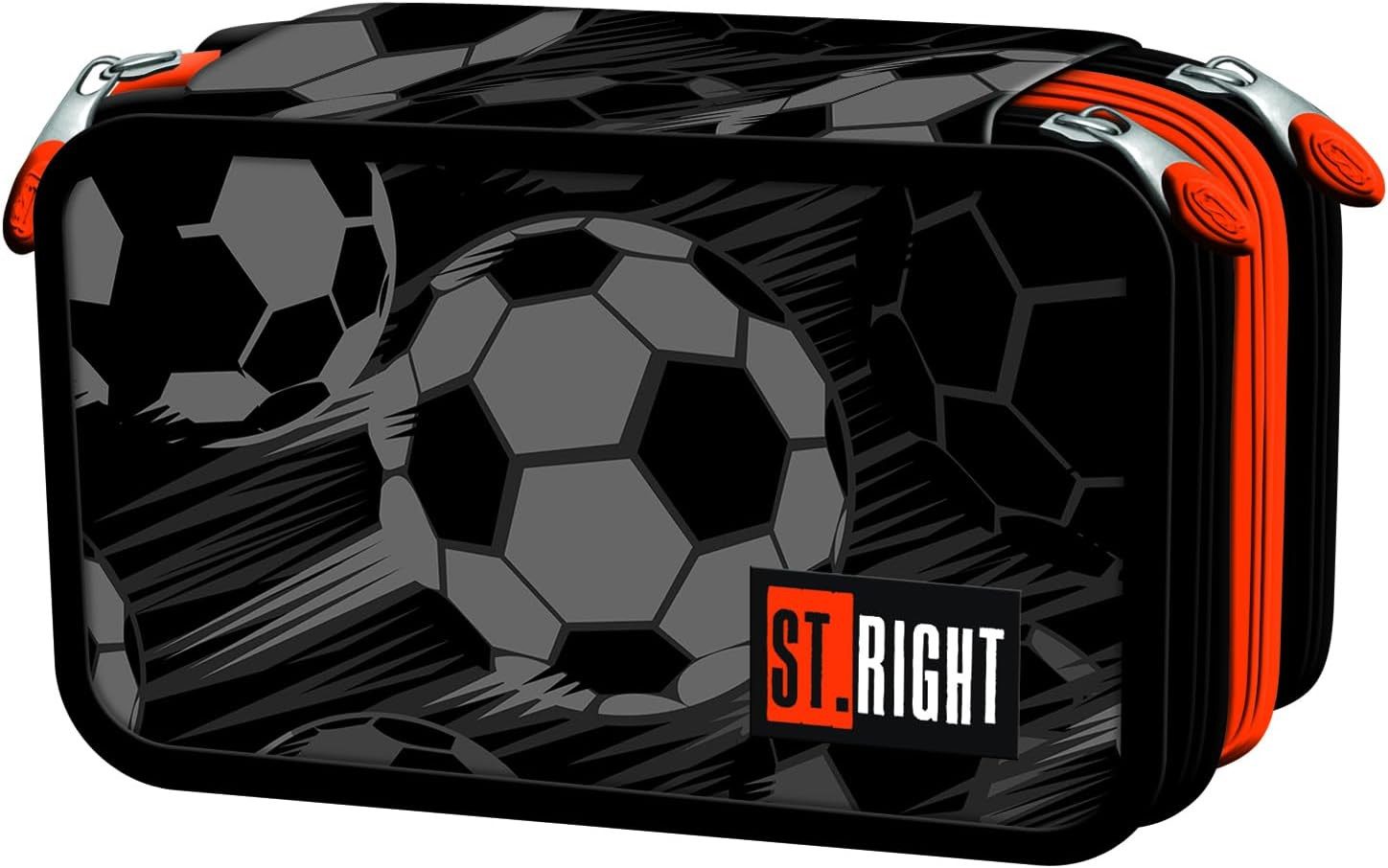 GOLDKIDS Federmäppchen 3 Fächer - Mäppchen für Mädchen und Jungen -, (Federmappe 3-Fach Federtasche, 1-tlg., Gefüllte Schüleretui 46-teilig), Schulmäppchen und Hausaufgabenheft - Classic Ball Motiv