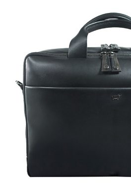 Braun Büffel Businesstasche LIVORNO Businesstasche L, aus echtem Leder mit 15" Laptopfach