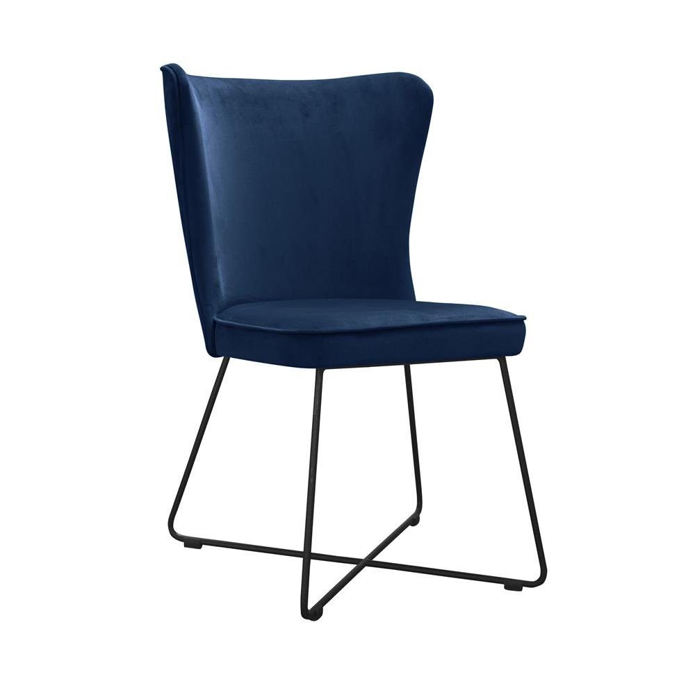 Design Stuhl Stühle Sitz JVmoebel Stoff Zimmer Neu Ess Blau Textil Praxis Stuhl, Wartezimmer Polster