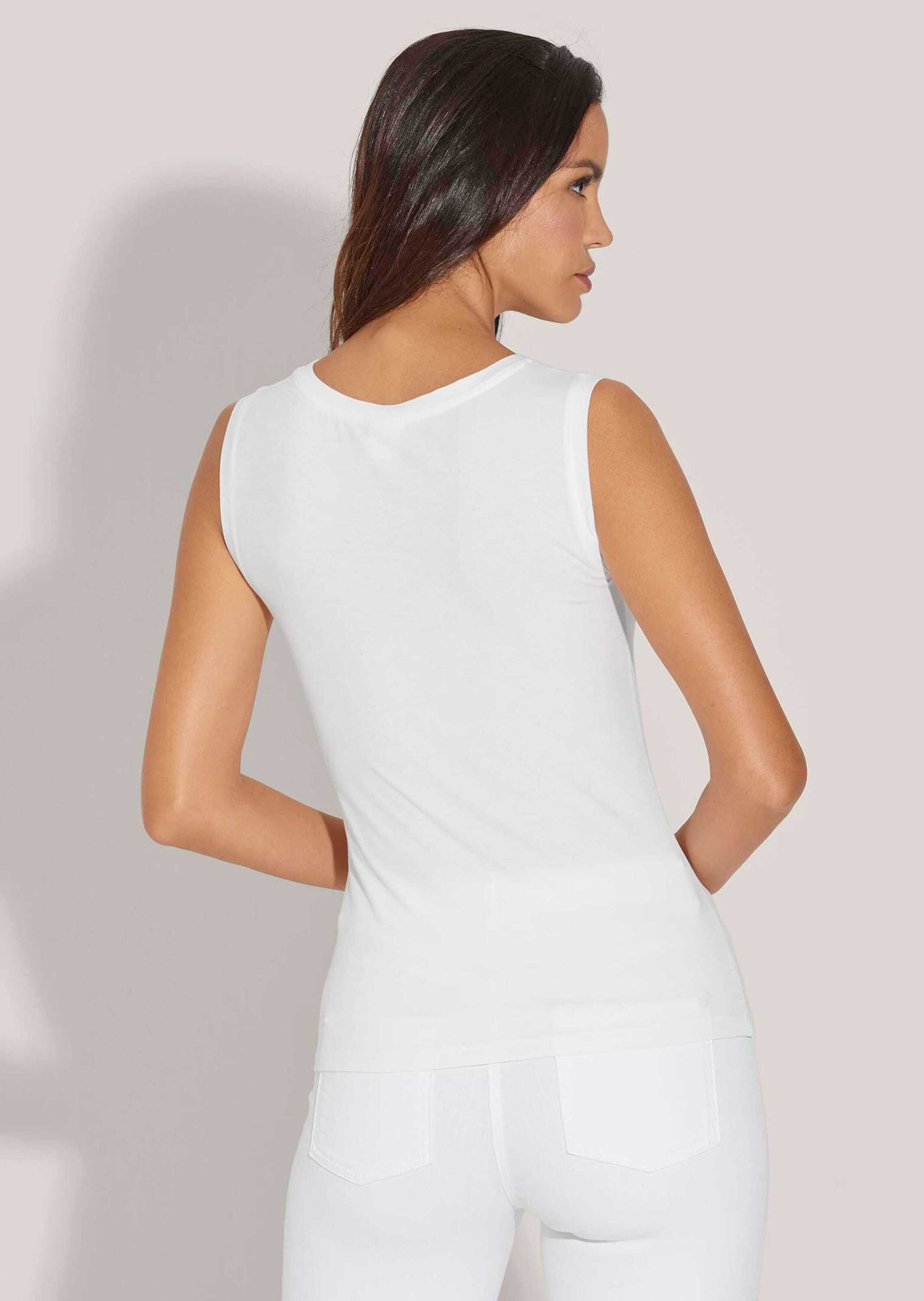 MADELEINE Shirttop Tanktop mit breiten Trägern Tanktop ohne Ärmel und mit breiten Trägern