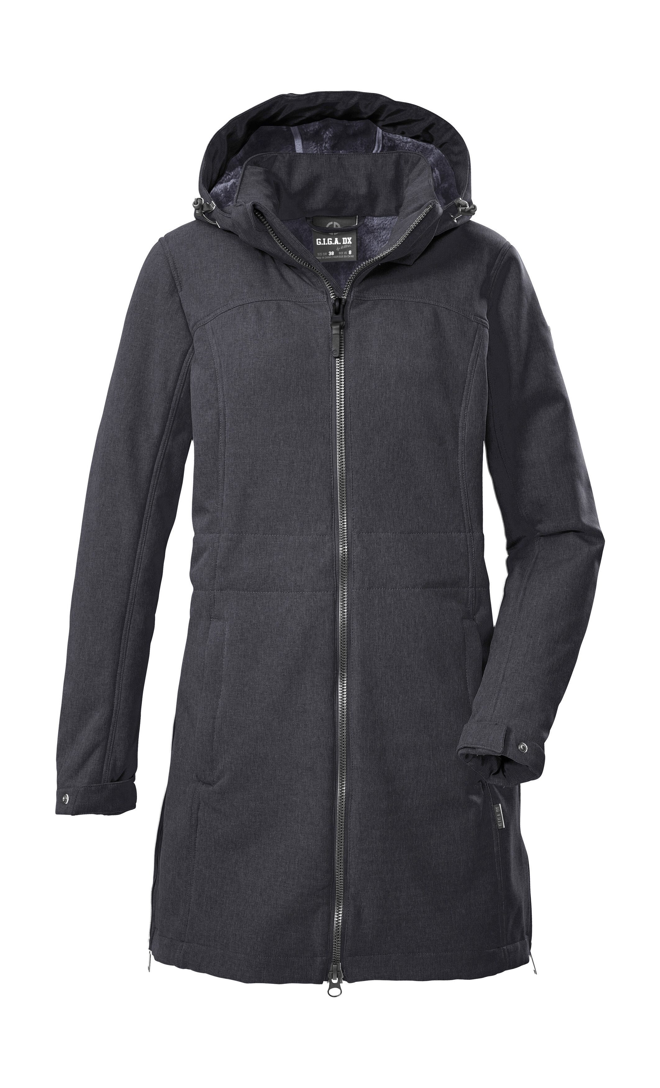 G.I.G.A. DX by killtec Softshellparka GW 34 WMN SFTSHLL PRK Wasser- und windabweisender Damen Softshellparka mit Fleecefutter