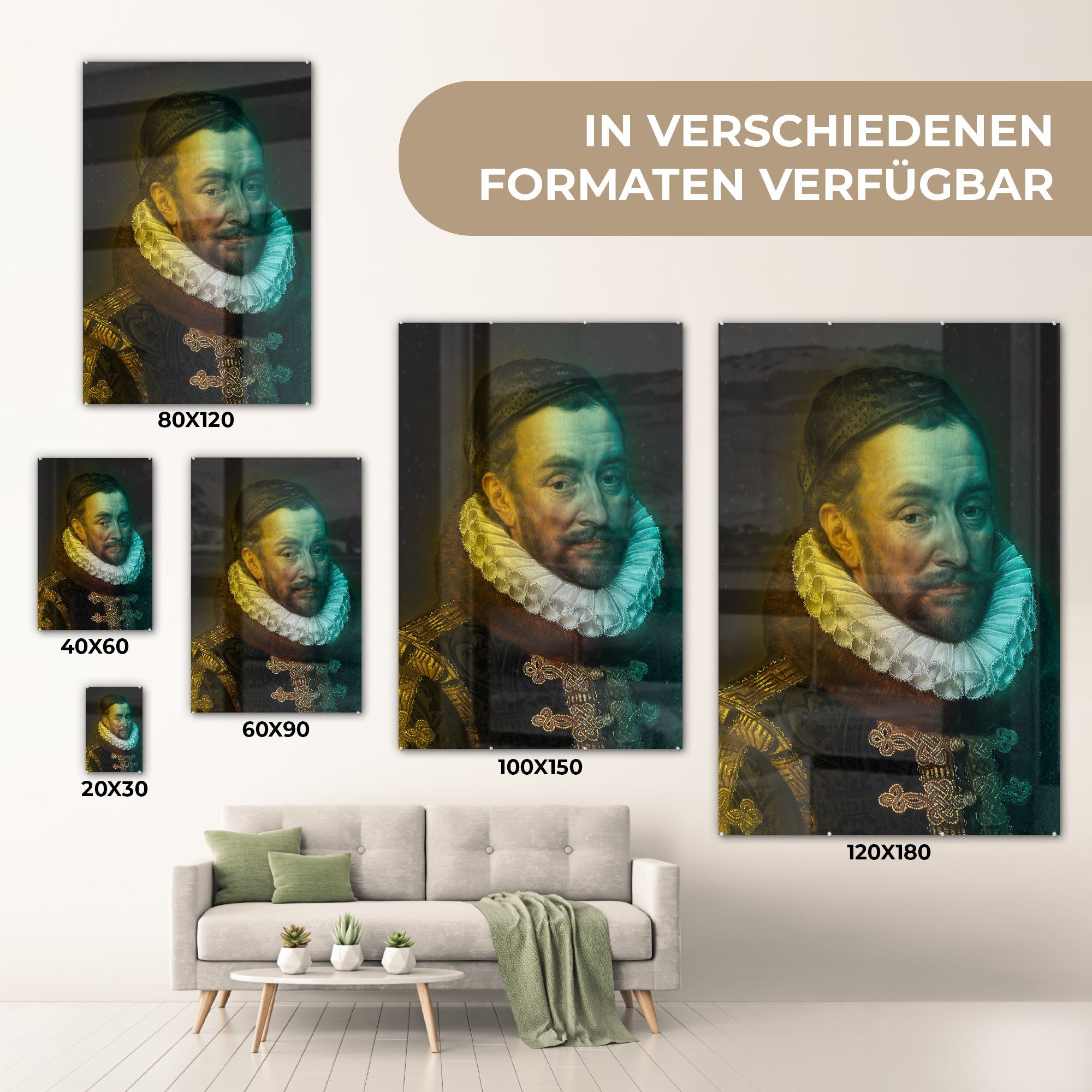 (1 Oranien auf MuchoWow Bilder Foto - von Thomasz - Wanddekoration - - Acrylglasbild St), bunt Glas Wilhelm Wandbild Glas Farben, Glasbilder Adriaen auf -