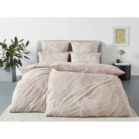 Bettwäsche Jonna in Gr. 135x200 oder 155x220 cm, OTTO products, Renforcé, 2 teilig, Bettwäsche aus Bio-Baumwolle, Bettwäsche mit natürlichem Design