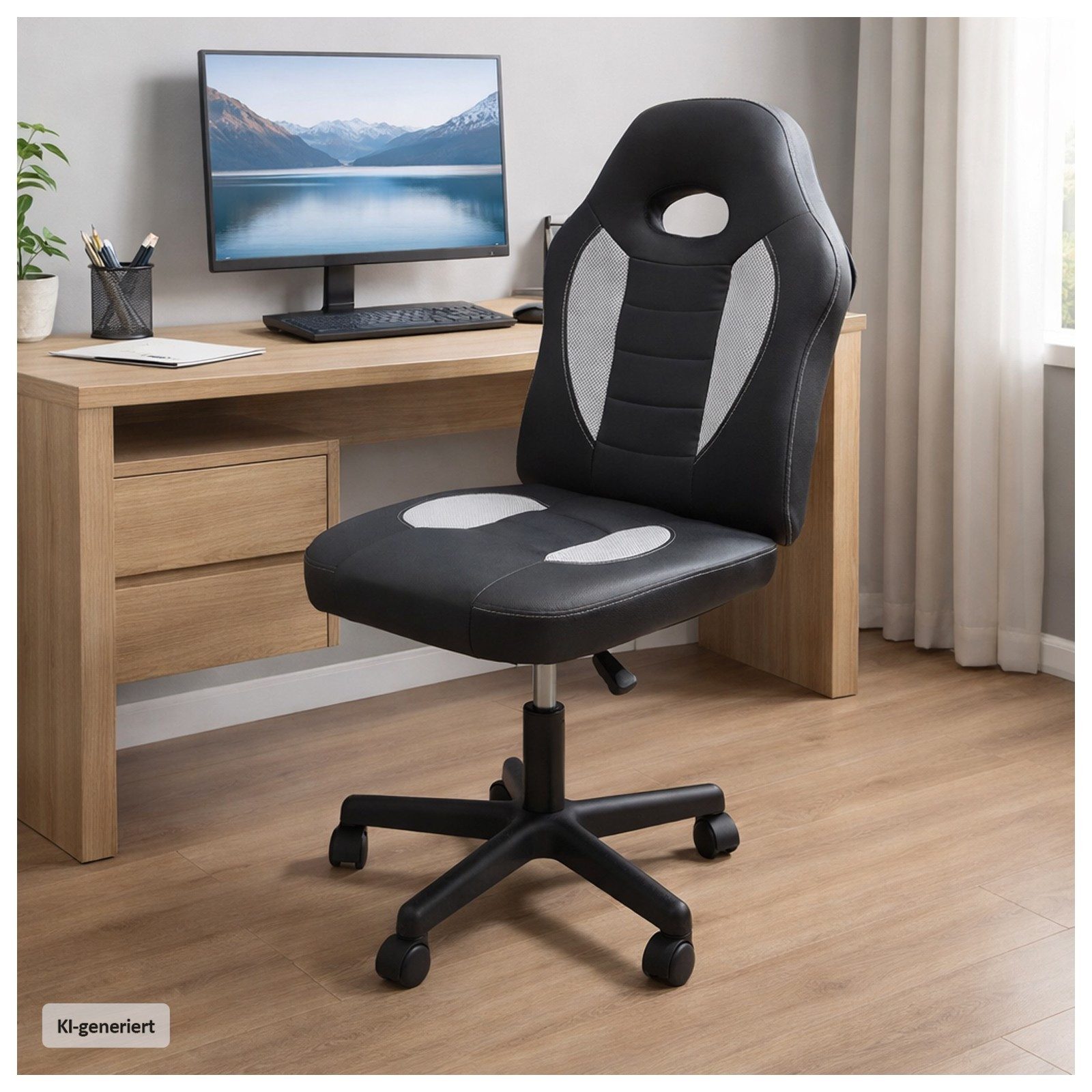 HTI-Living Drehstuhl Drehstuhl Daytona Smart Schwarz-Weiß (1 Stück, 1 St), Kunstlederbezug