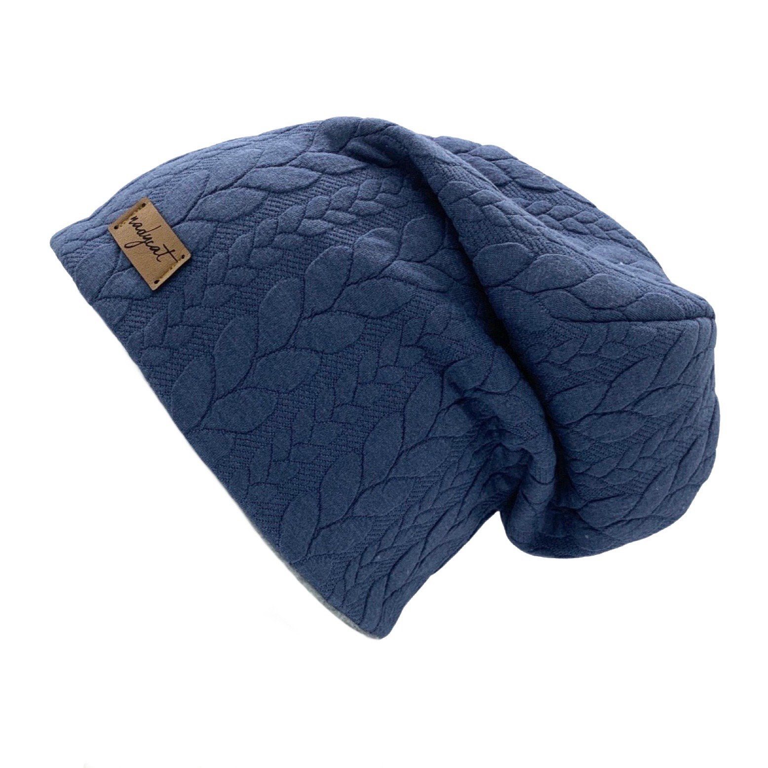 nadycat Beanie ZOPF & STYLE jeans (2-St., Beanie mit passendem Loop) handgefertigt aus der Lausitz