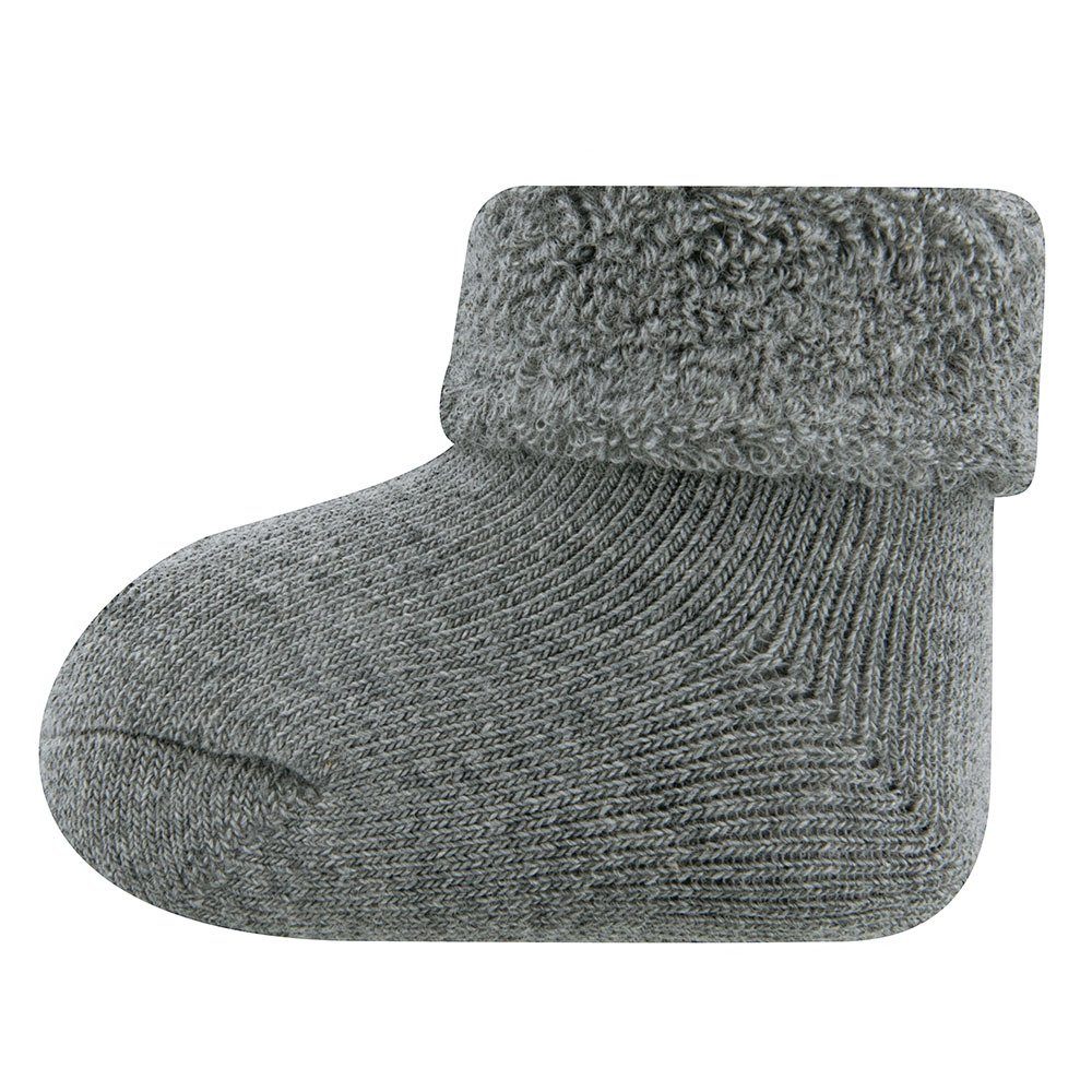 Ewers Socken weiss-grau (6-Paar) Newborn Uni/Ringel Socken