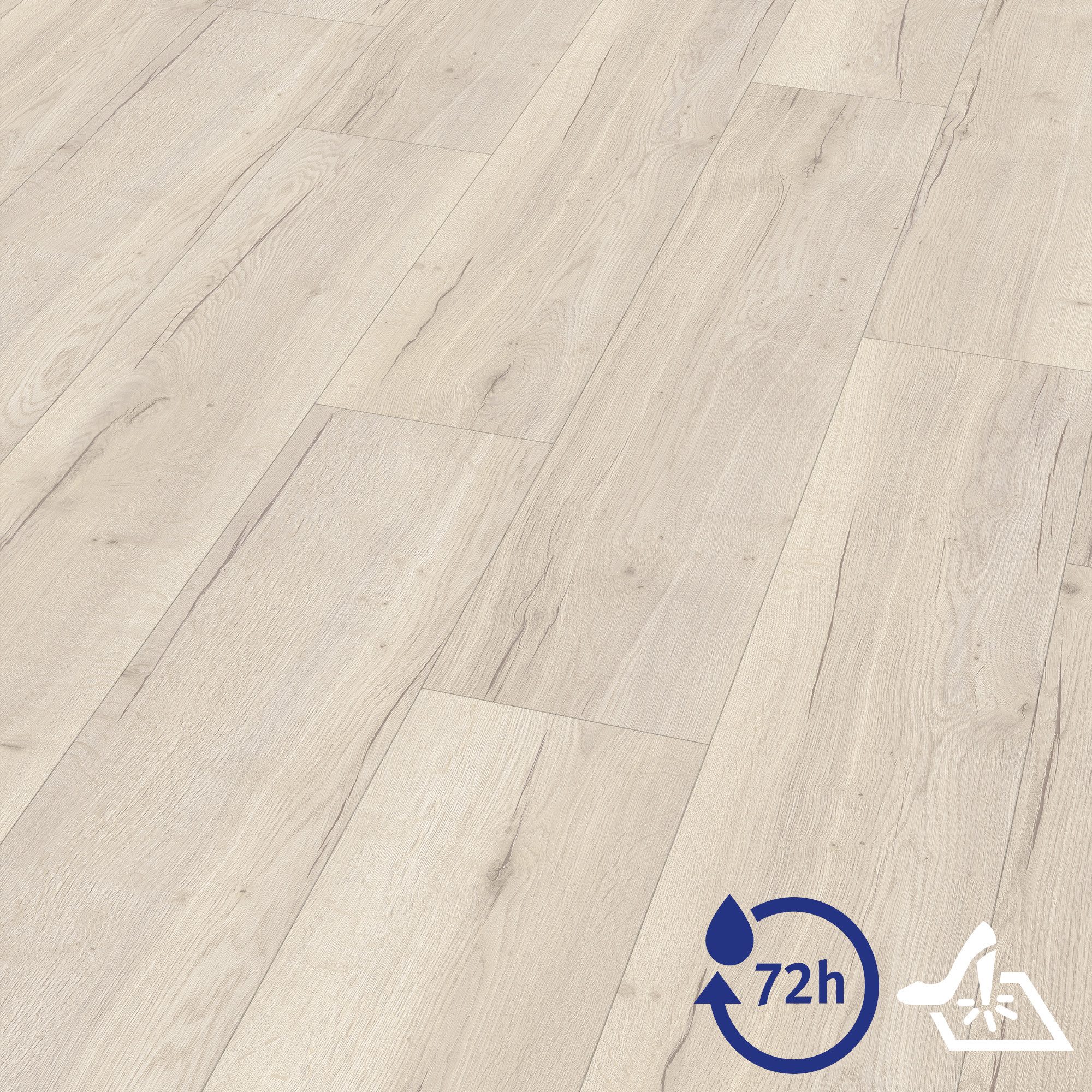 EGGER Designboden Aquadura+ EDF187 Halifax Eiche creme, (7,5mm, 2,543m), Wasserbeständig & Feuchtraumgeeignet