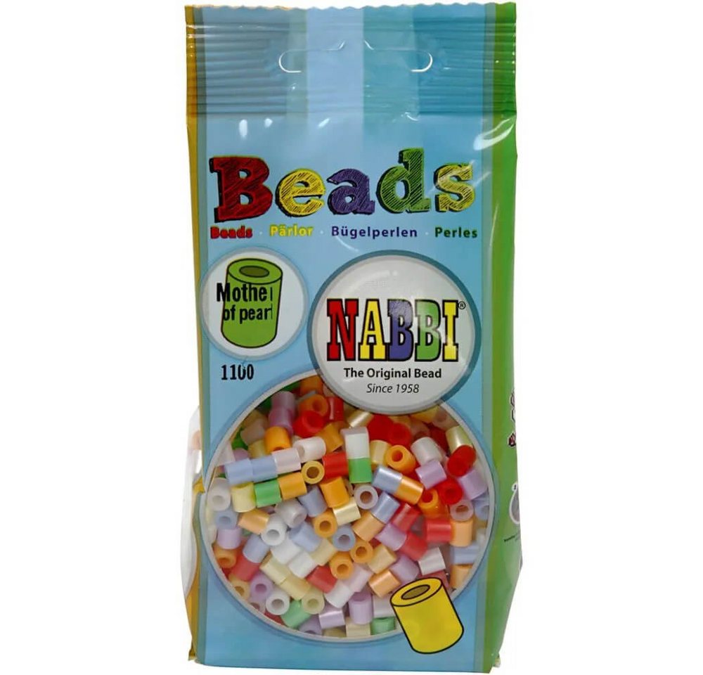 Thumbnail - NABBI Bügelperlen Nabbi® Bügelperlen Ø 5mm, 1.100 Stk., Perlmutt Mix