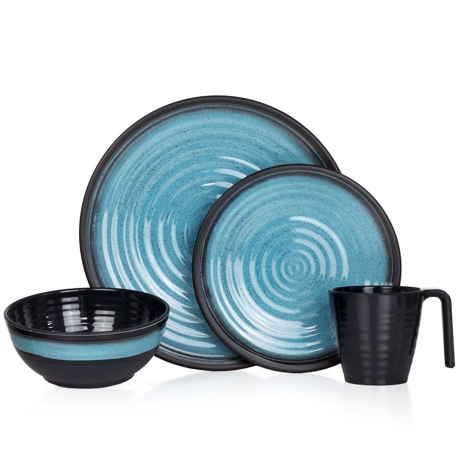 Geschirr-Set Camping Geschirr Stone Blue