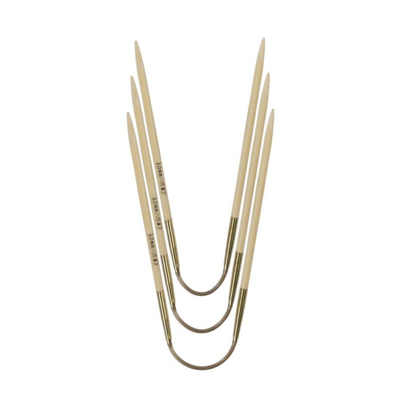 addi Stricknadeln addiCraSyTrio Bamboo 2,25 mm 24 cm 3 St