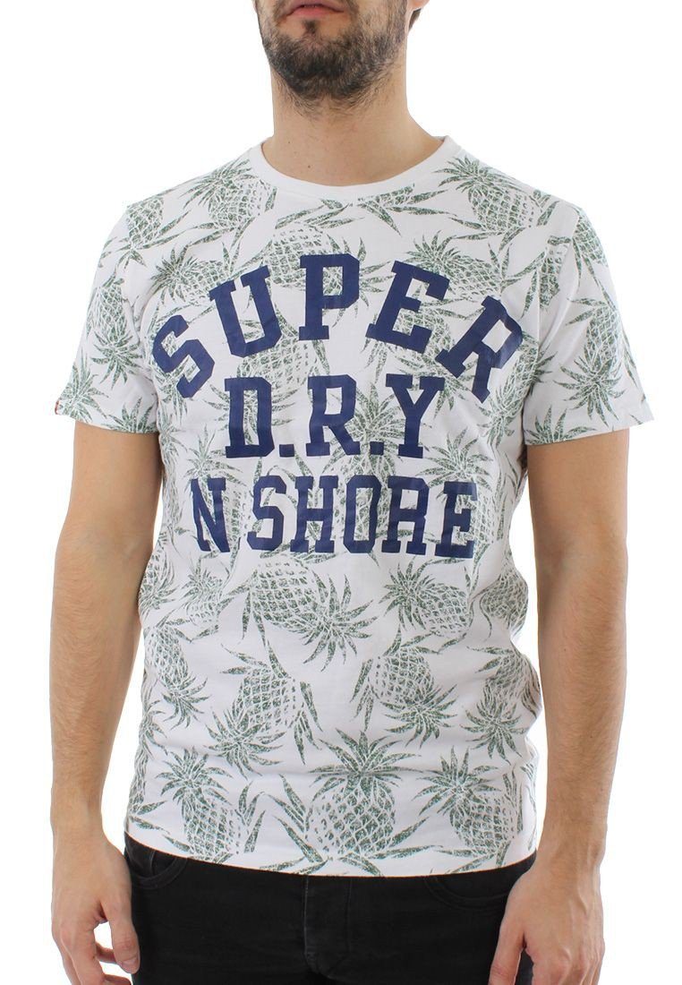 Superdry T-Shirt Superdry T-Shirt Men TIKI CLUB AOP TEE Optic Green
