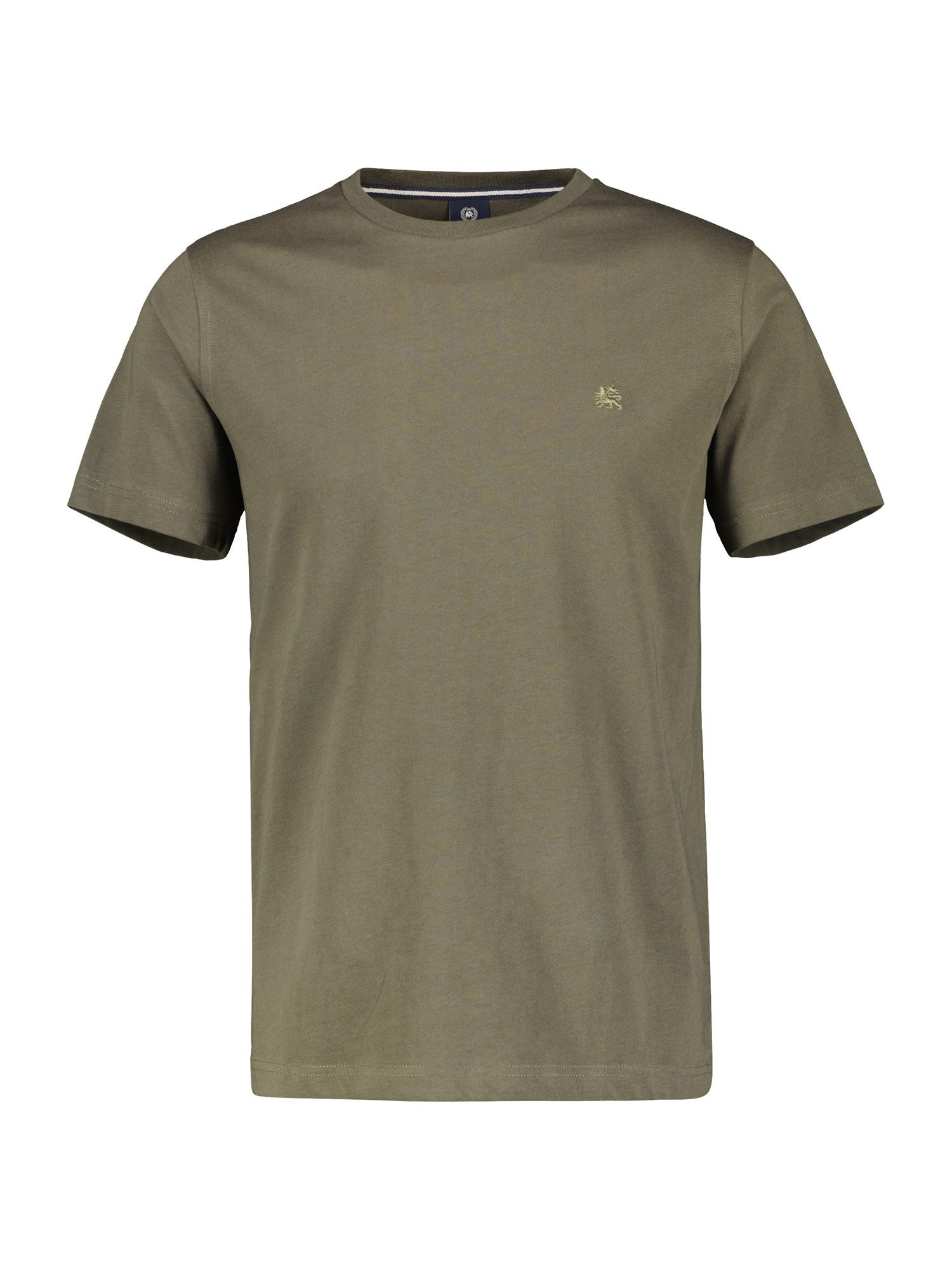 T-Shirt Basic T-Shirt mit Logostitch, unifarben