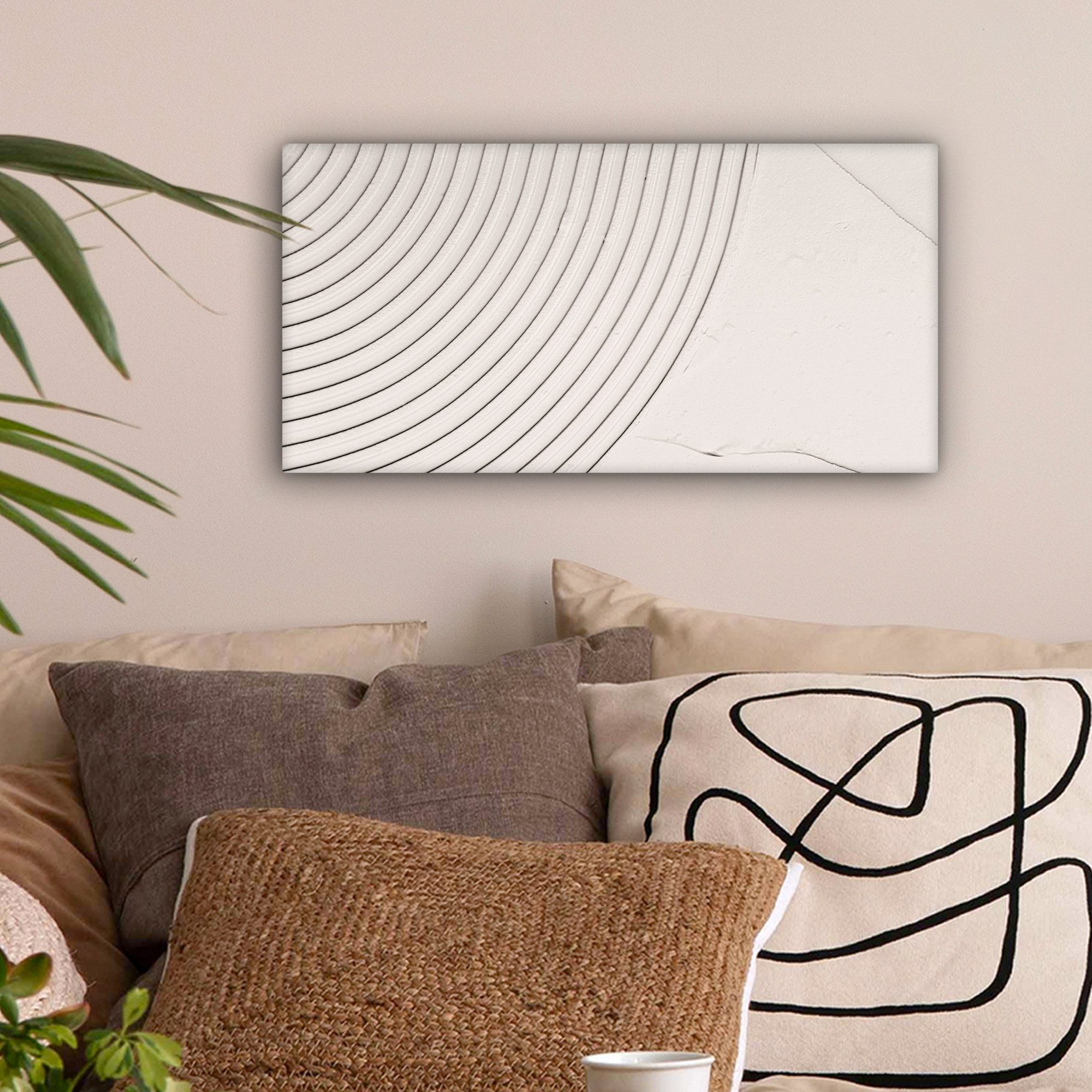 OneMillionCanvasses® Leinwandbild Panorama Kunst - Weiß günstig online kaufen