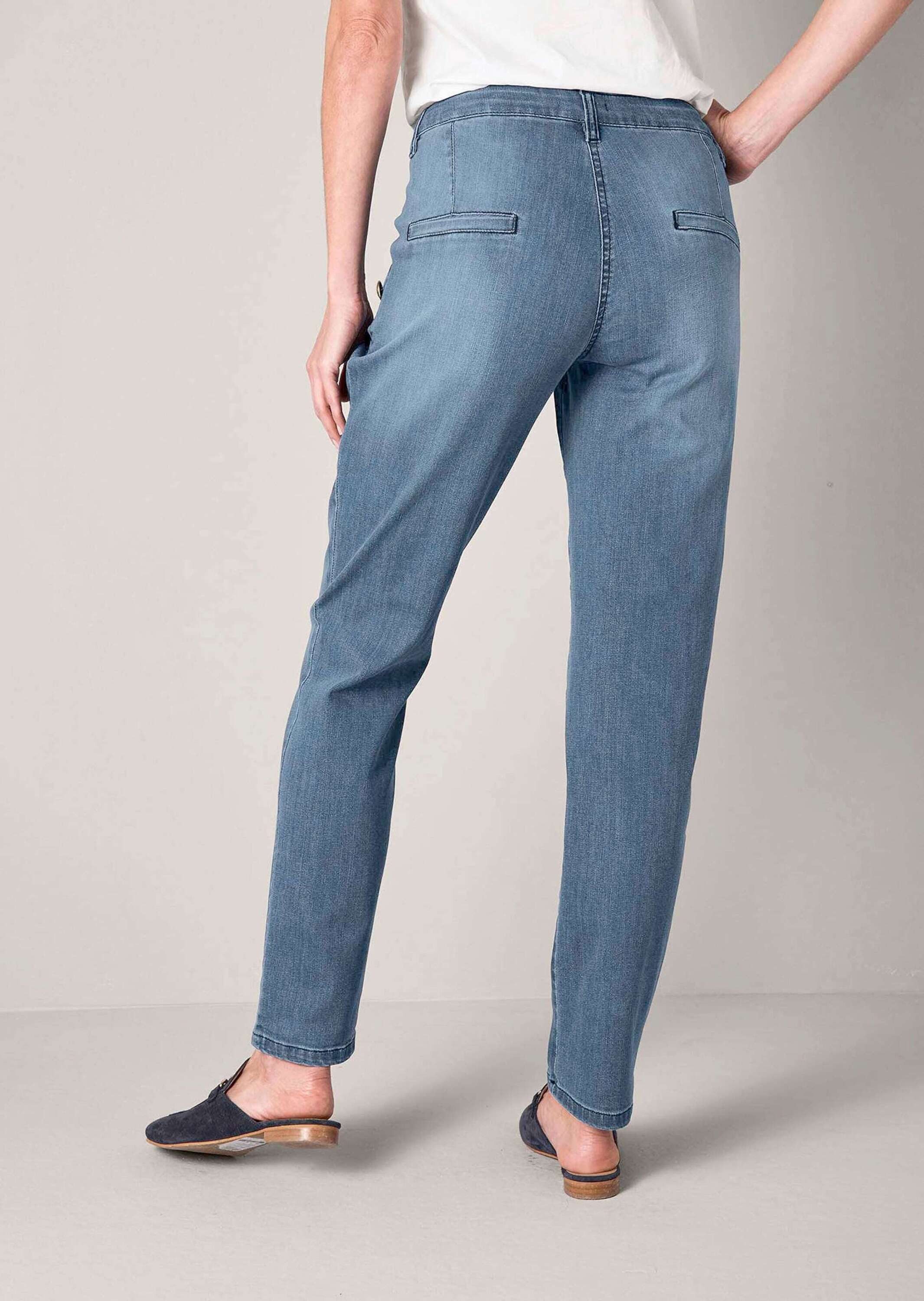 Alba Moda Gerade Jeans Jeans mit Goldknopf