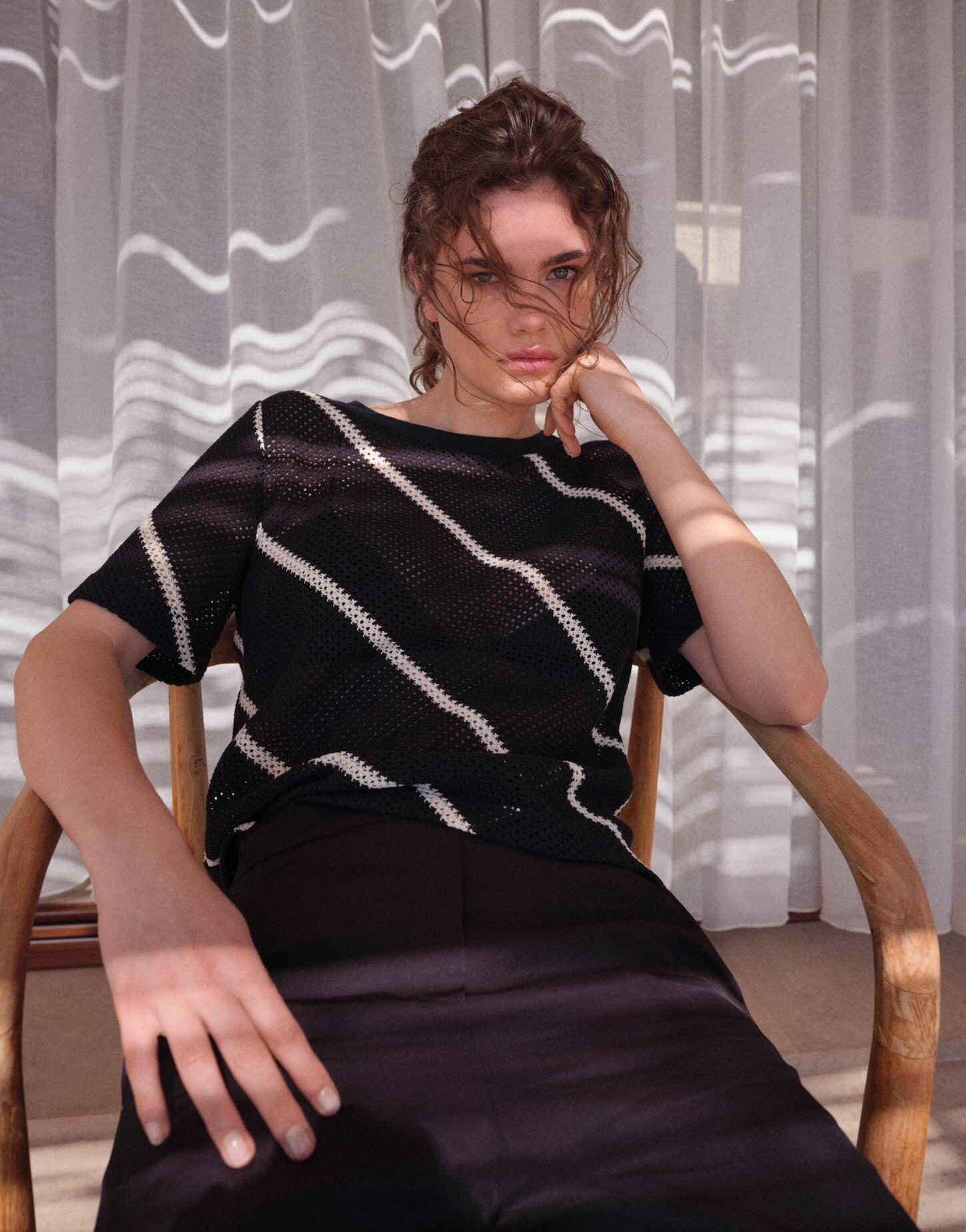 OPUS Sweatshirt GEMUKKI Regular Häkeloptik mit Boho Charme