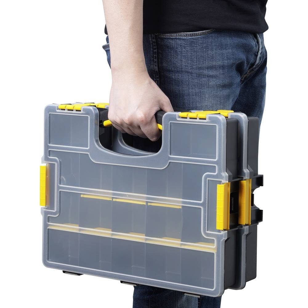TOOLCRAFT Sortimentskasten Sortimentsbox (L x B x H) 370 x 286 x 140 mm Anzahl Fächer: 15
