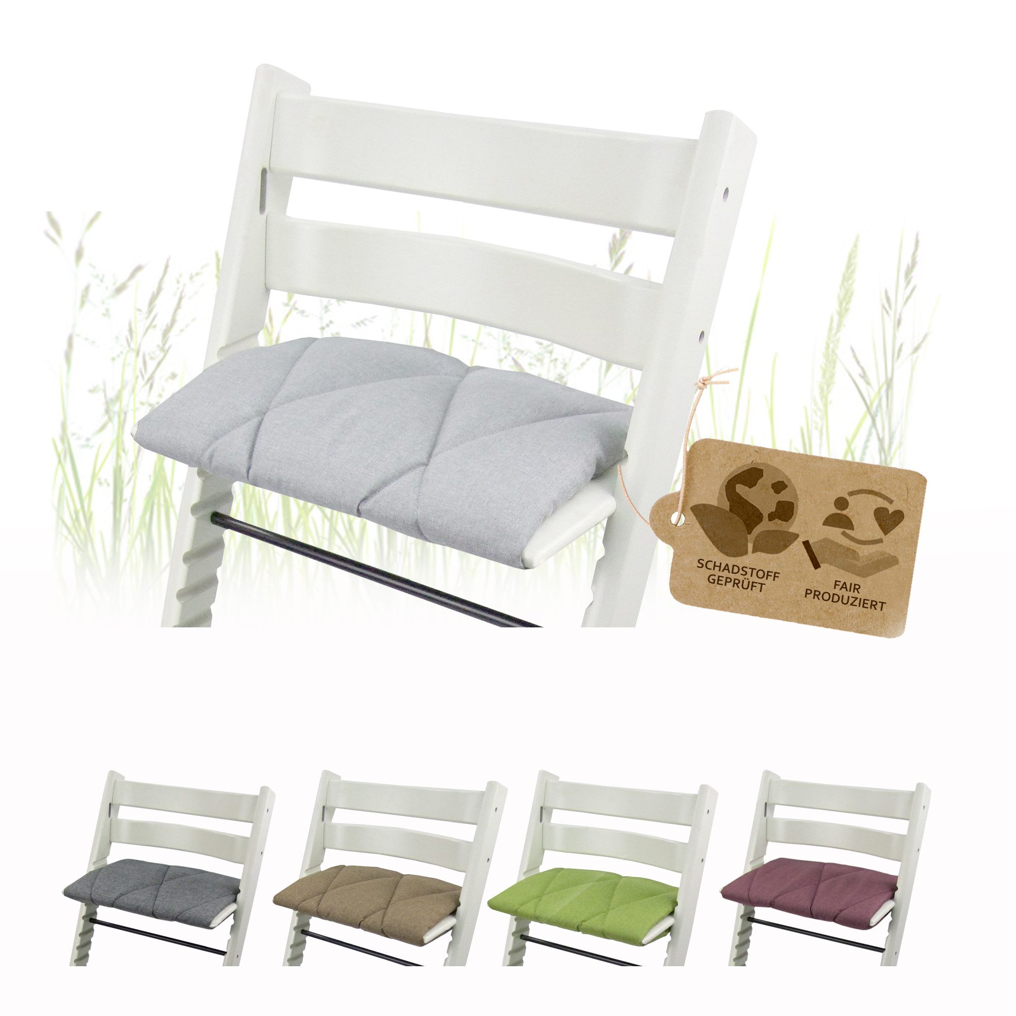 BambiniWelt by Rafael K. Hochstuhlauflage Kissen Juniorkissen Sitzpolster kompatibel mit Stokke Tripp Trapp