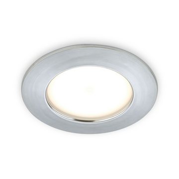 Briloner Leuchten LED Einbauleuchte 7206-019, LED fest verbaut, Warmweiß, aluminiumfarbig, LED, Einbaustrahler, Einbauspot