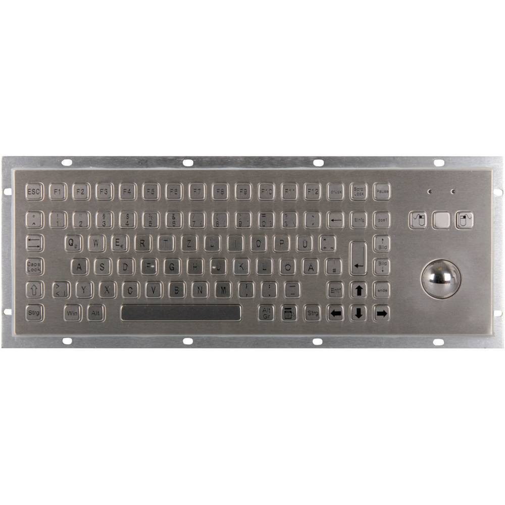 Joy-it Industrie-PC Tastatur 02 IPC-Tastatur-02 Tastatur (mit Trackball, Maustasten, Staubgeschützt, Spritzwassergeschützt)