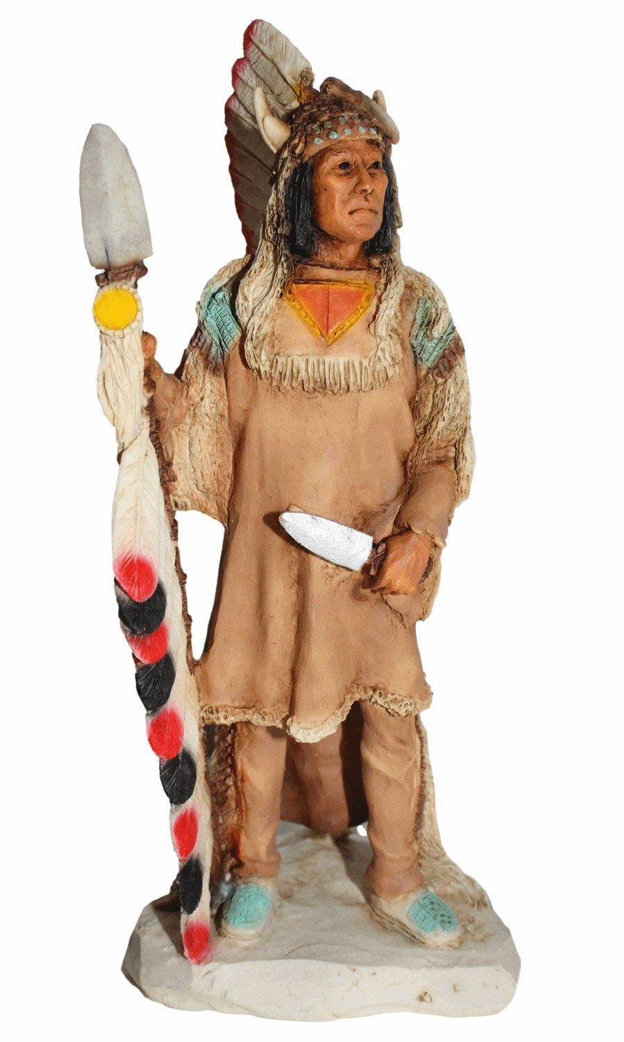 Dekofigur Native American Figur Mato-tope "Four Bears" 19 cm Castagna