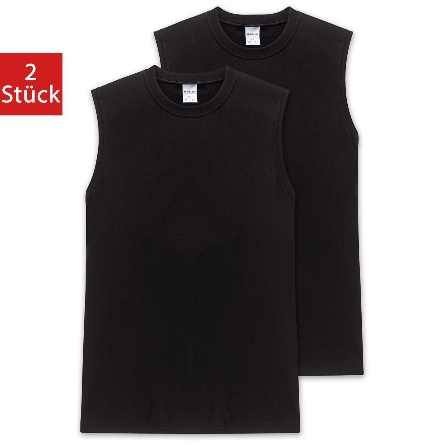 Schiesser Unterhemd Essentials (2-St) im schlichten günstig online kaufen