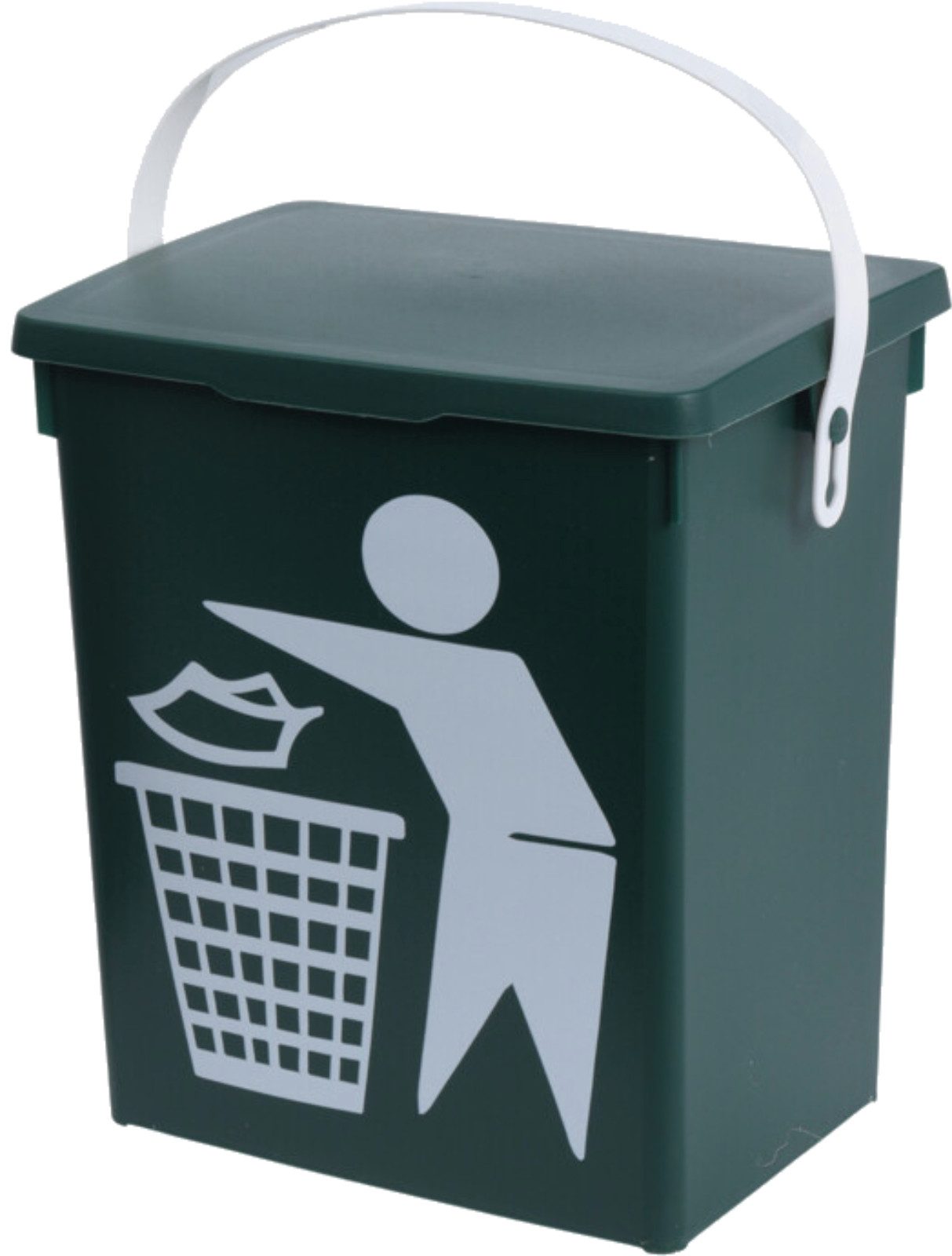 Koopman Tischrestebehälter Abfalleimer Bioeimer Kunststoff 2 er Set, Set mit 2 Eimern, Tragegriff, Kunststoff, Eimer, Klappdeckel