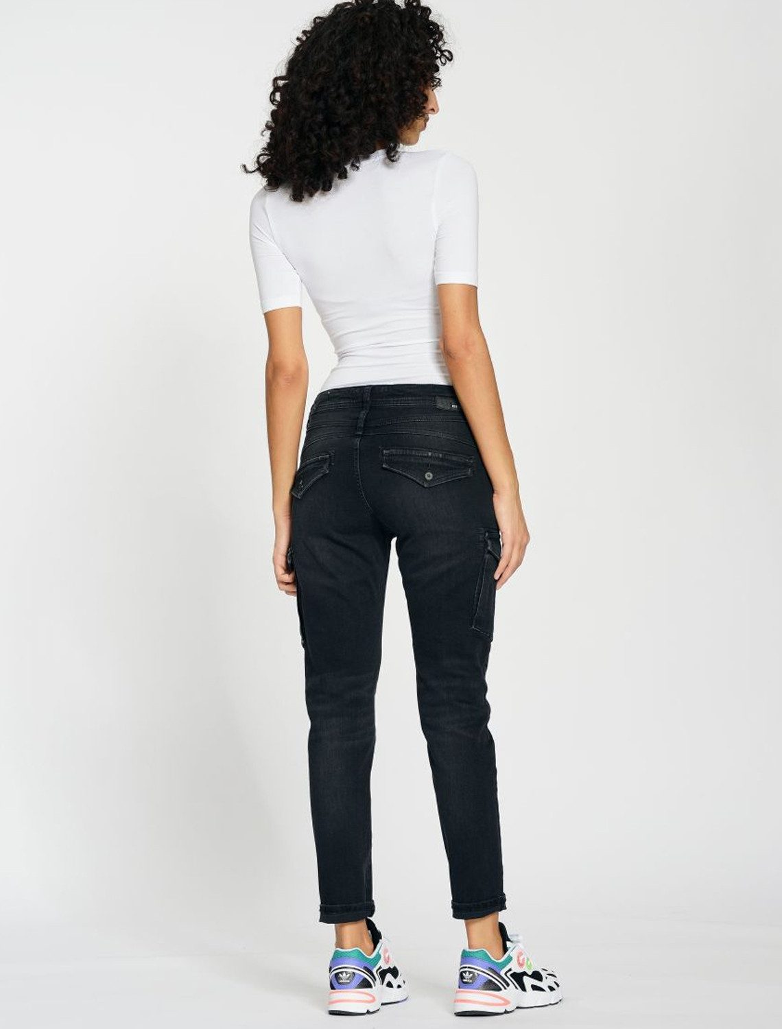 GANG Cargohose Gang Amelie Cargo Pant (1-tlg) Jeans mit Seitentaschen