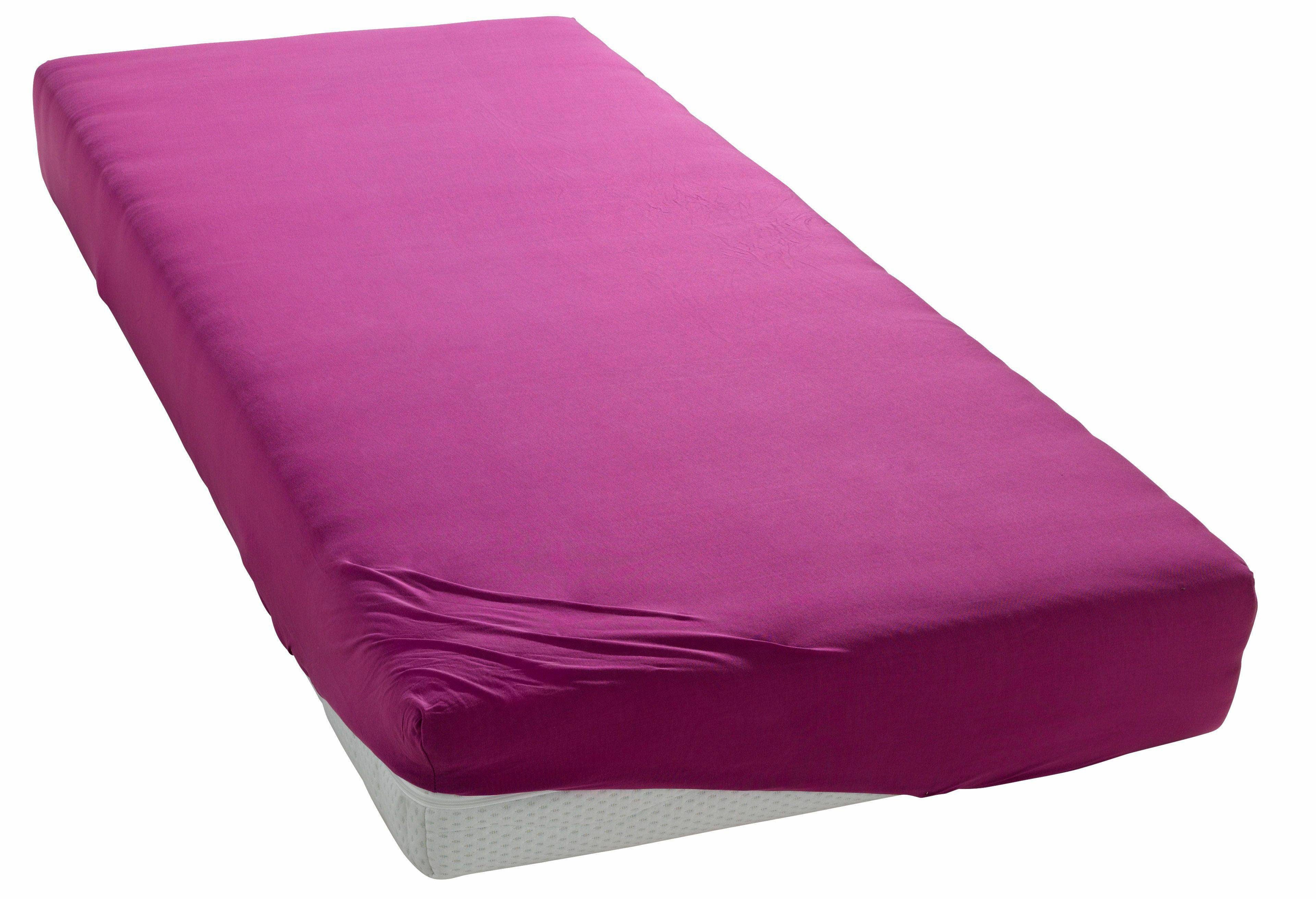 my home Натяжные простыни PAPRIKA, Microfaser-Jersey, Gummizug: rundum, (1 Stück), Bettlaken, Laken, in zwei Qualitäten: Fleece & Jersey, 100% Polyester